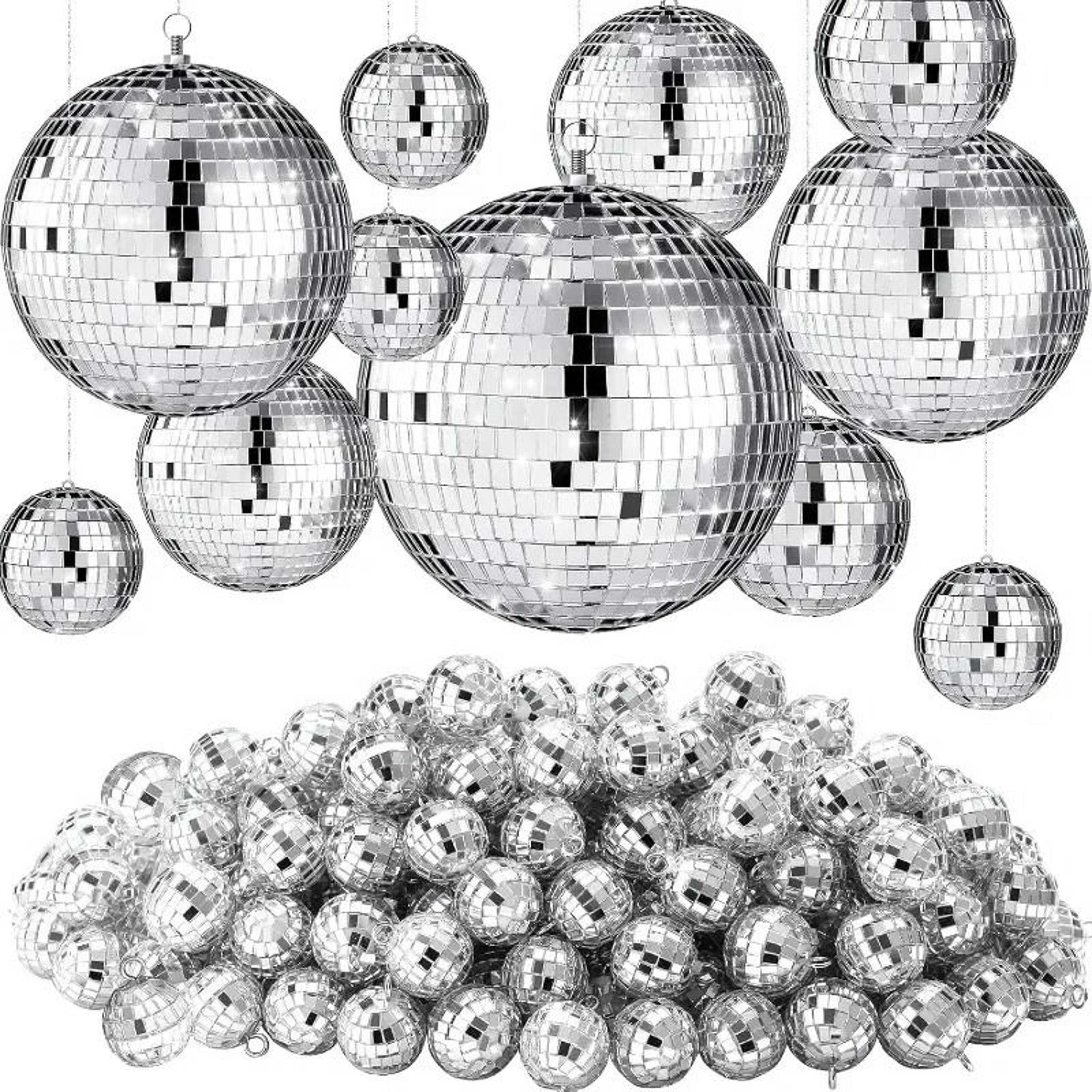 reflective glass mirror disco ball party decor