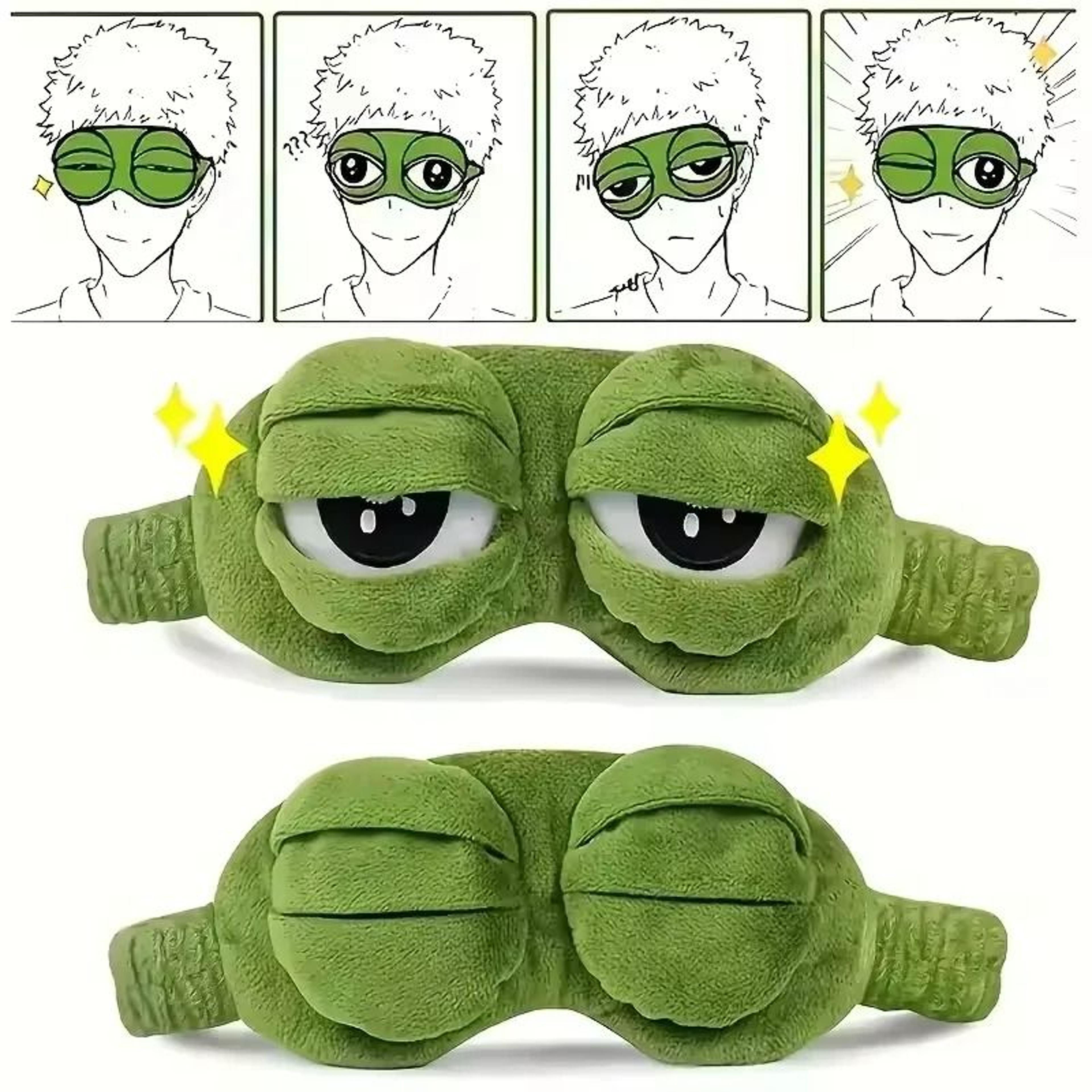 3D Plush Frog Sleep Mask  Travel Eye Shade 6