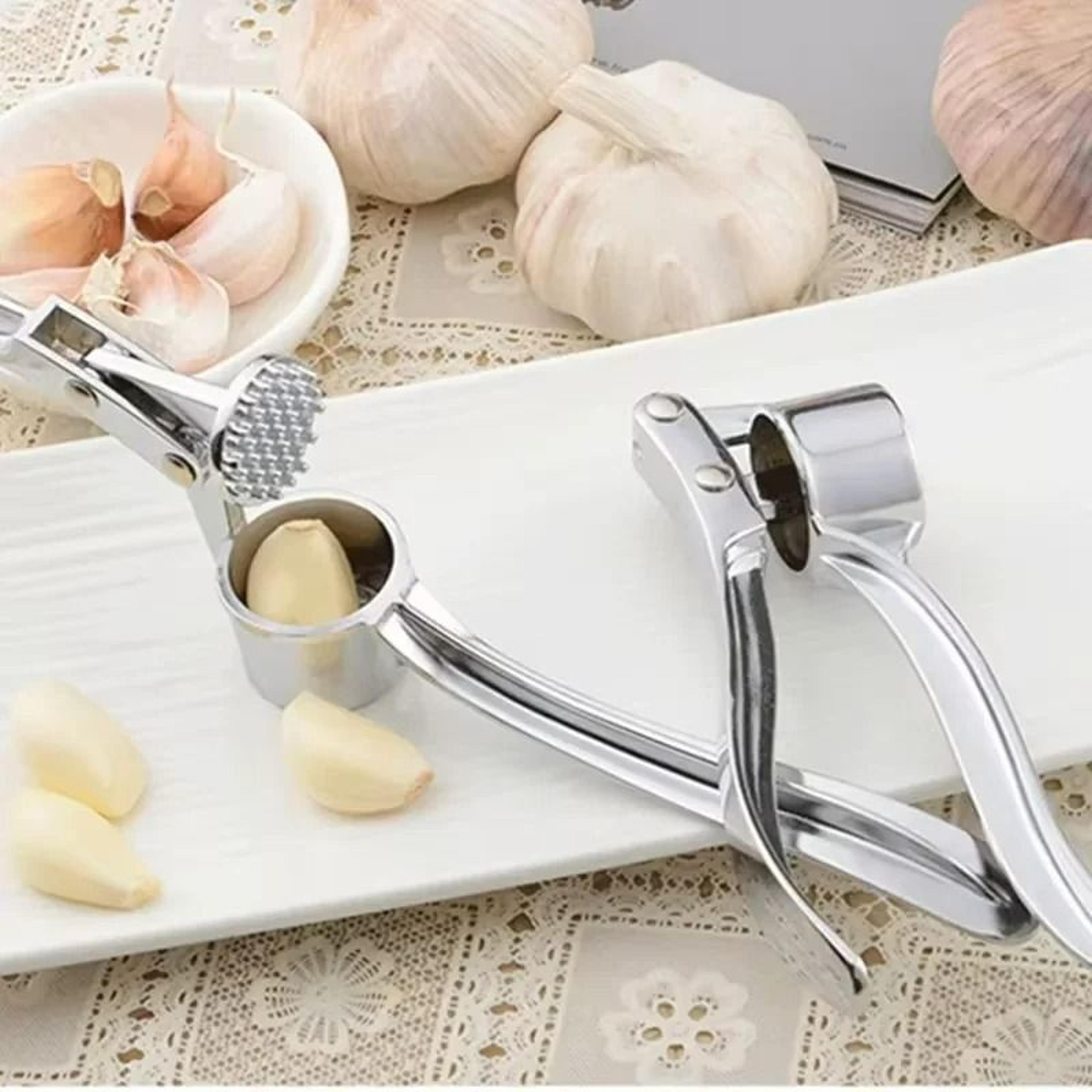Stainless Steel Garlic Press  Ginger Grinder Tool 2