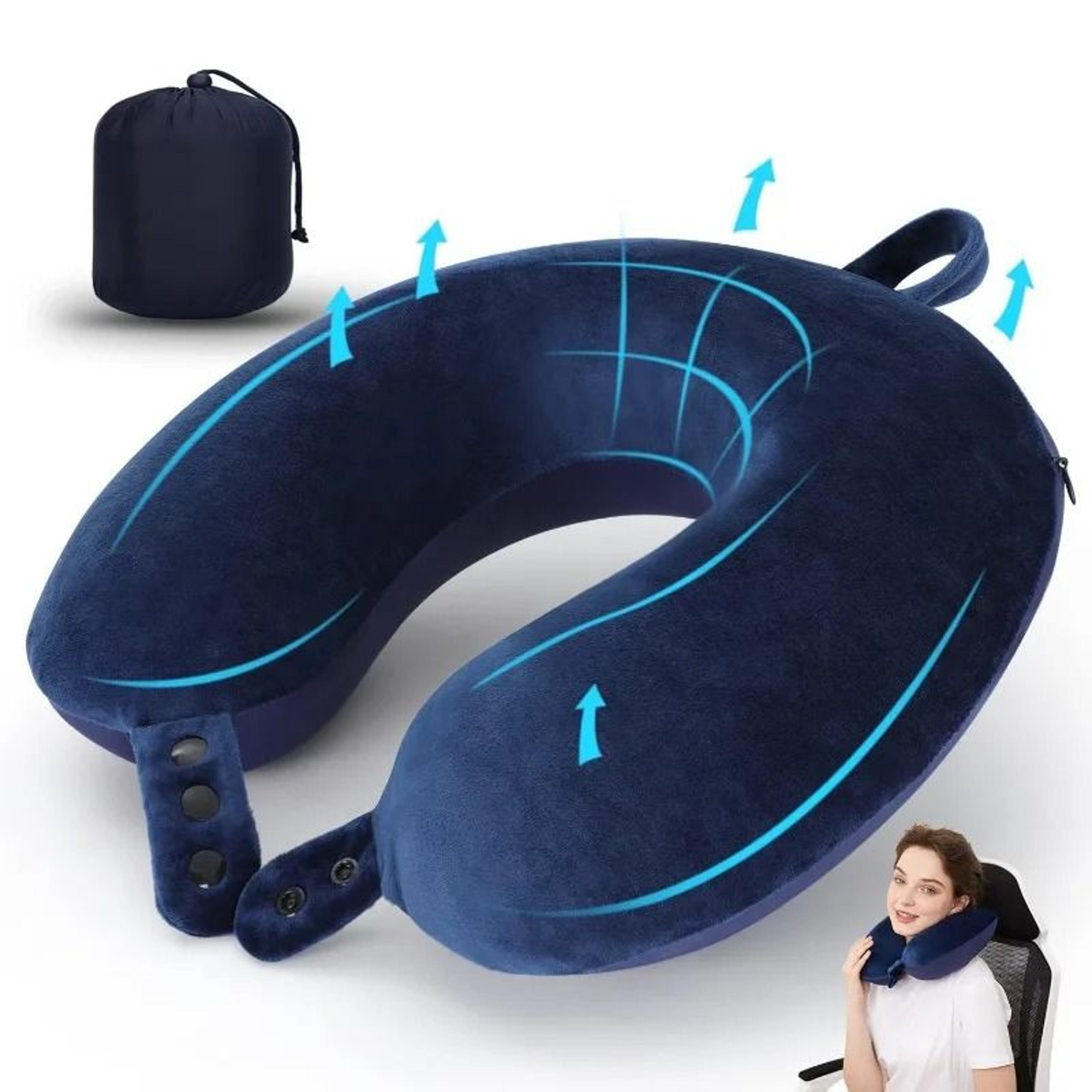 multifunctional u-shaped slow-rebound memory foam travel neck pillow
