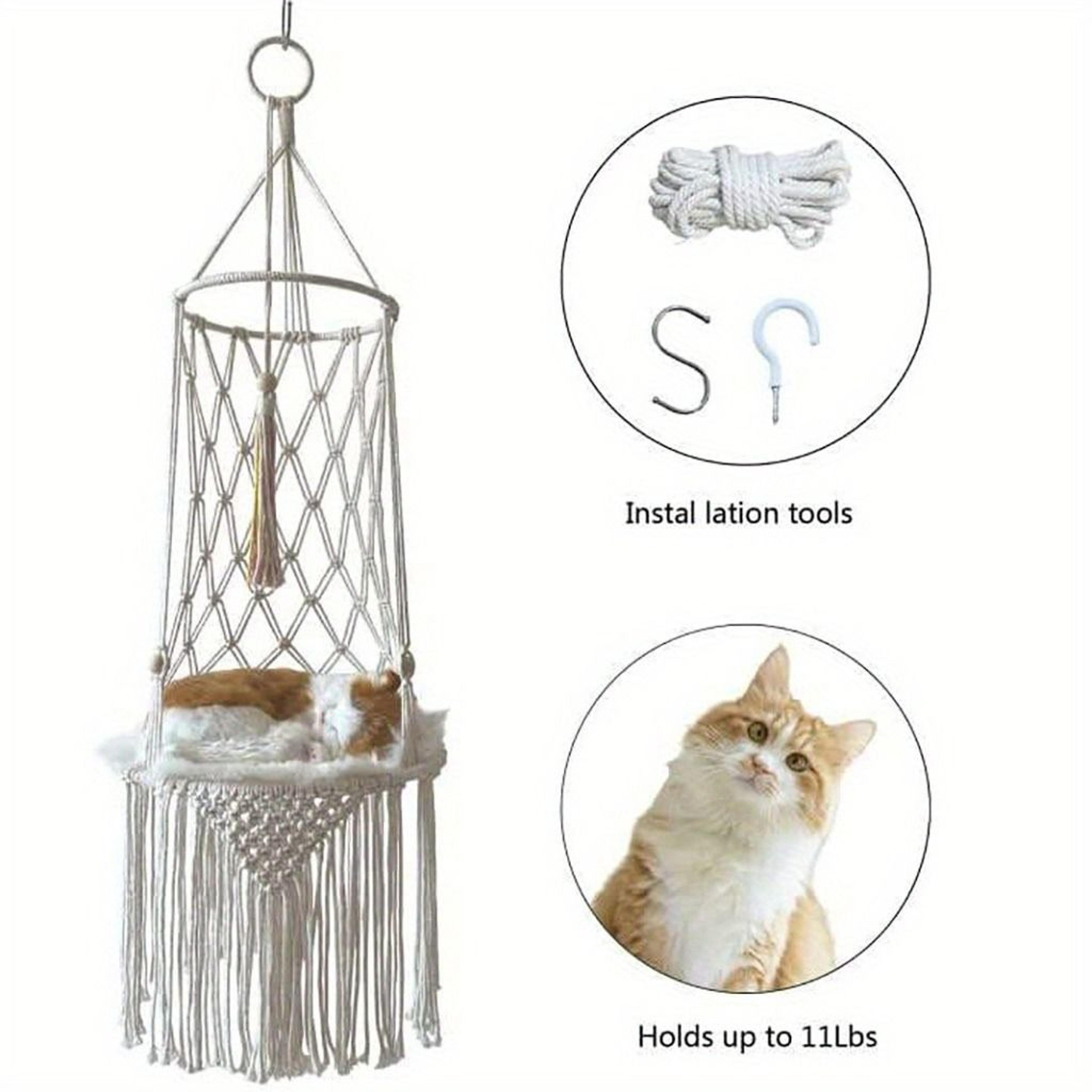 Mounted Cat Window Hammock  Balcony Sunbathing Perch 5