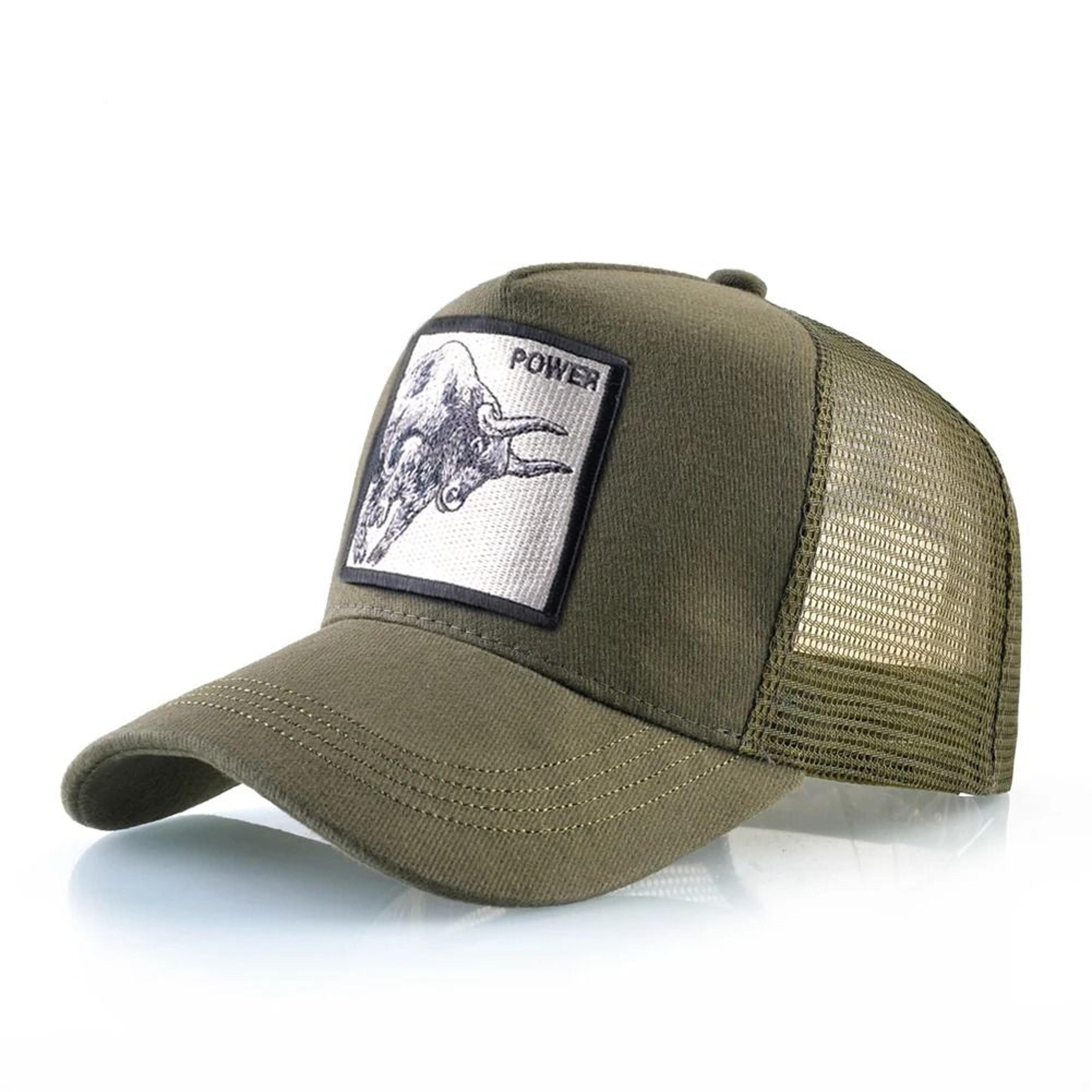 Embroidery Bull Patch Breathable Mesh Snapback Trucker Hat 9