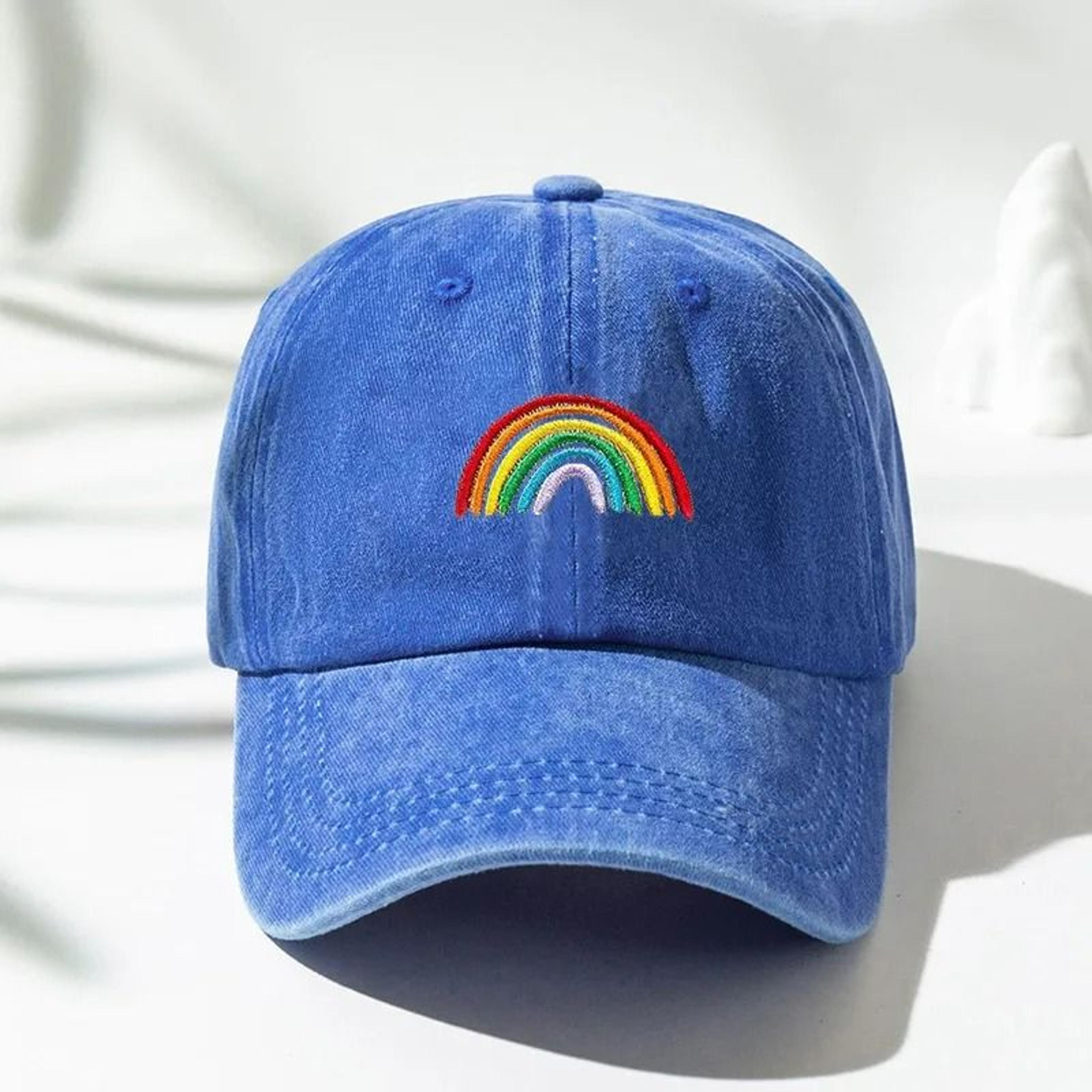 Unisex Rainbow Embroidered Adjustable Baseball Cap 8