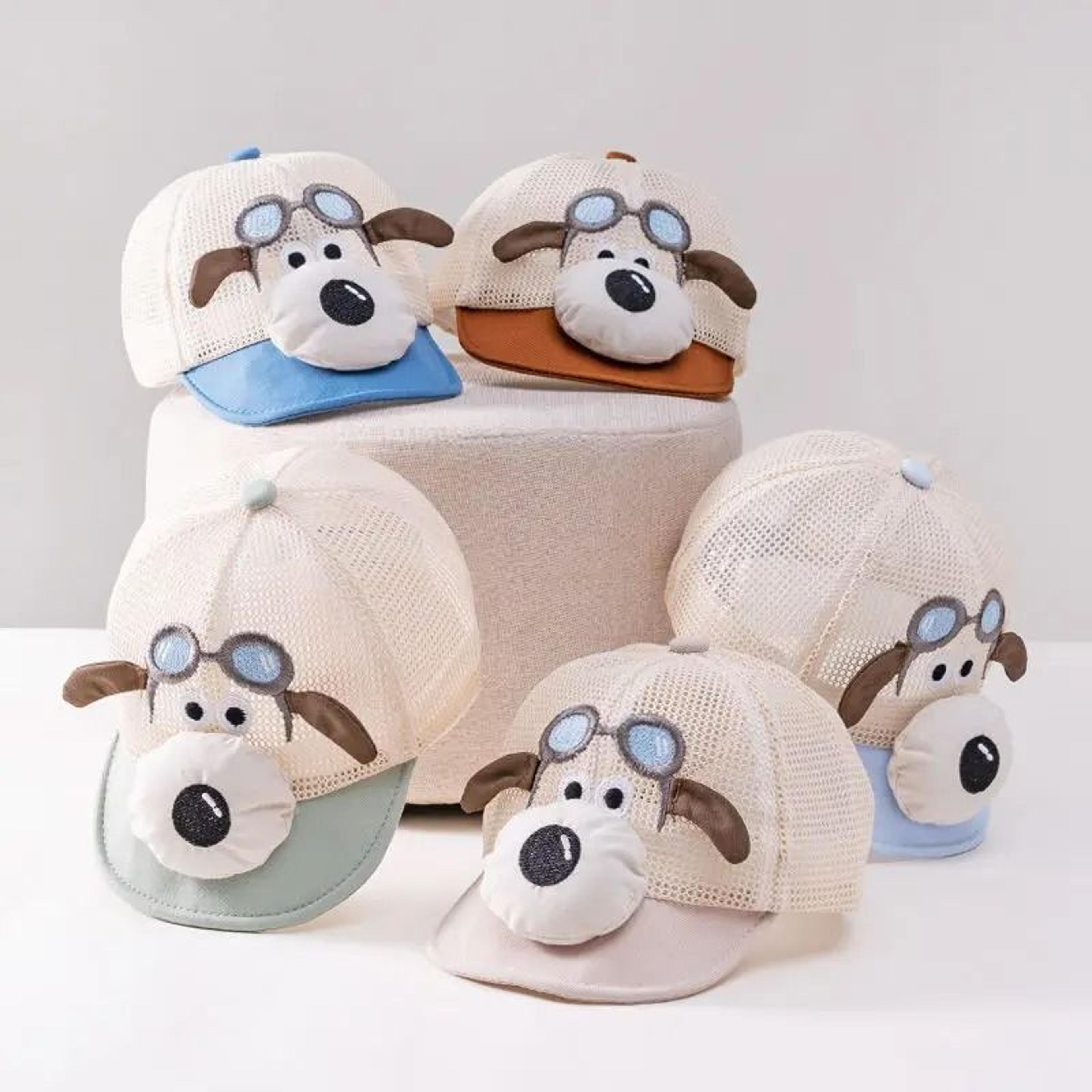 summer toddler cartoon dog breathable mesh baseball cap