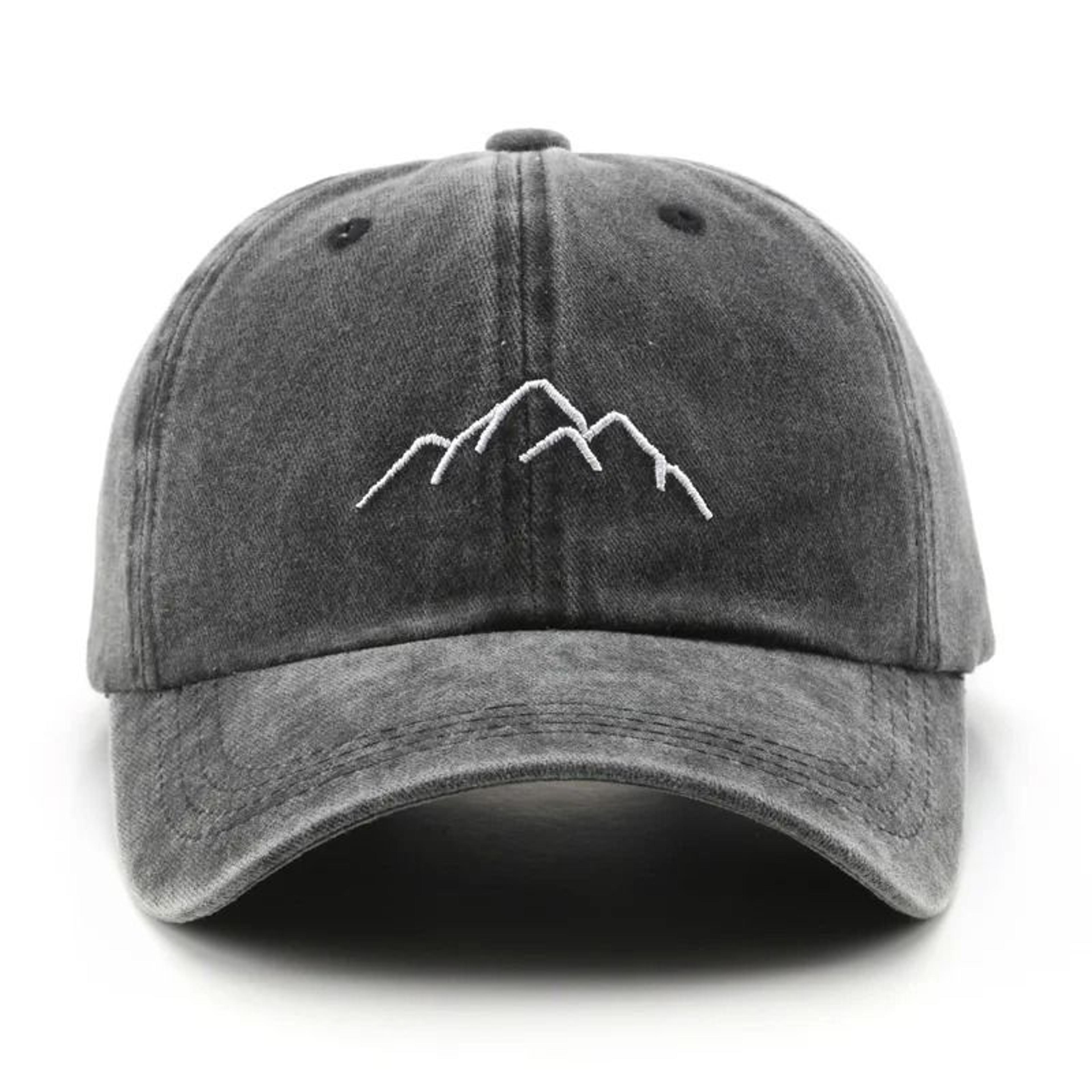 Retro Washed Cotton Mountain Embroidered Baseball Cap 3
