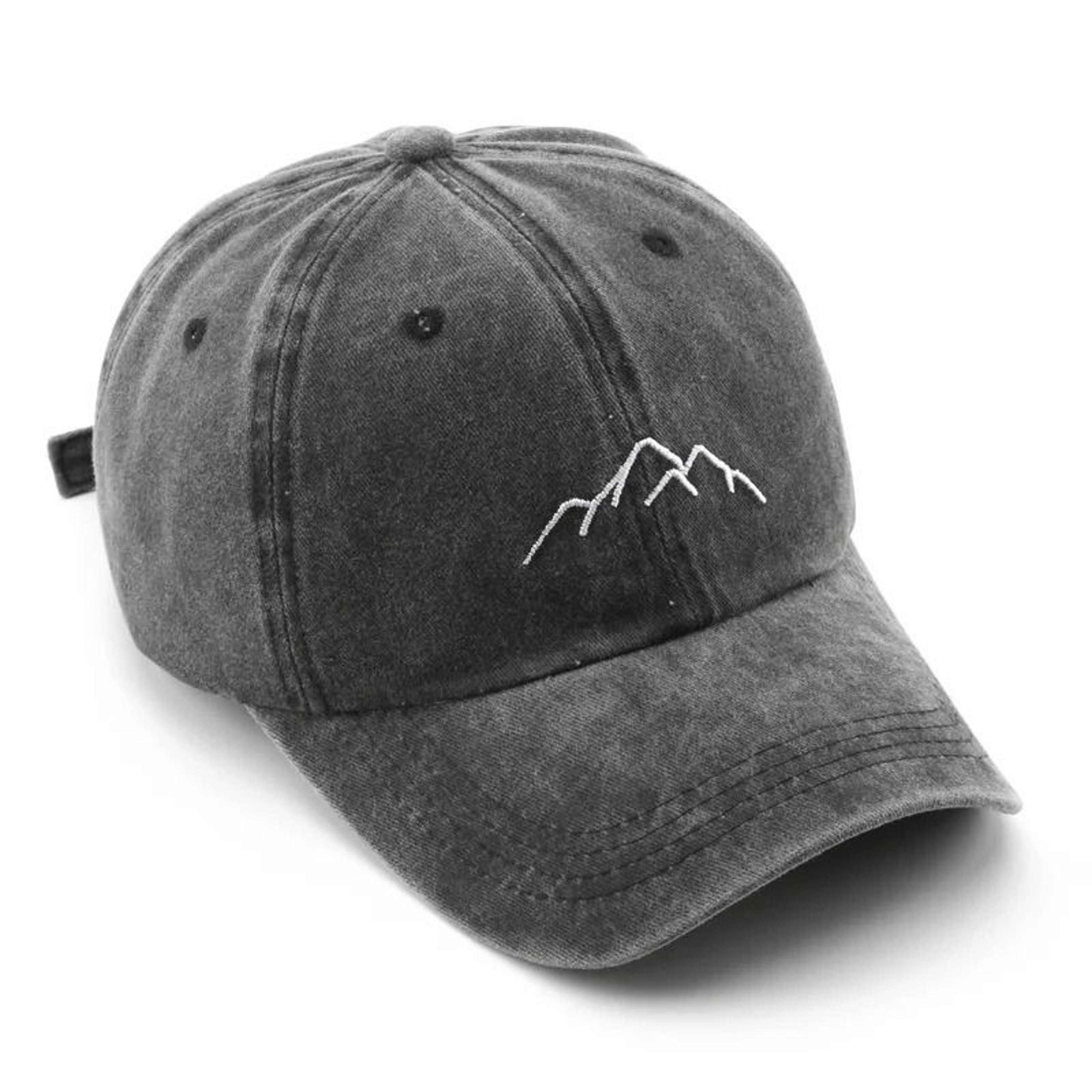 Retro Washed Cotton Mountain Embroidered Baseball Cap 4