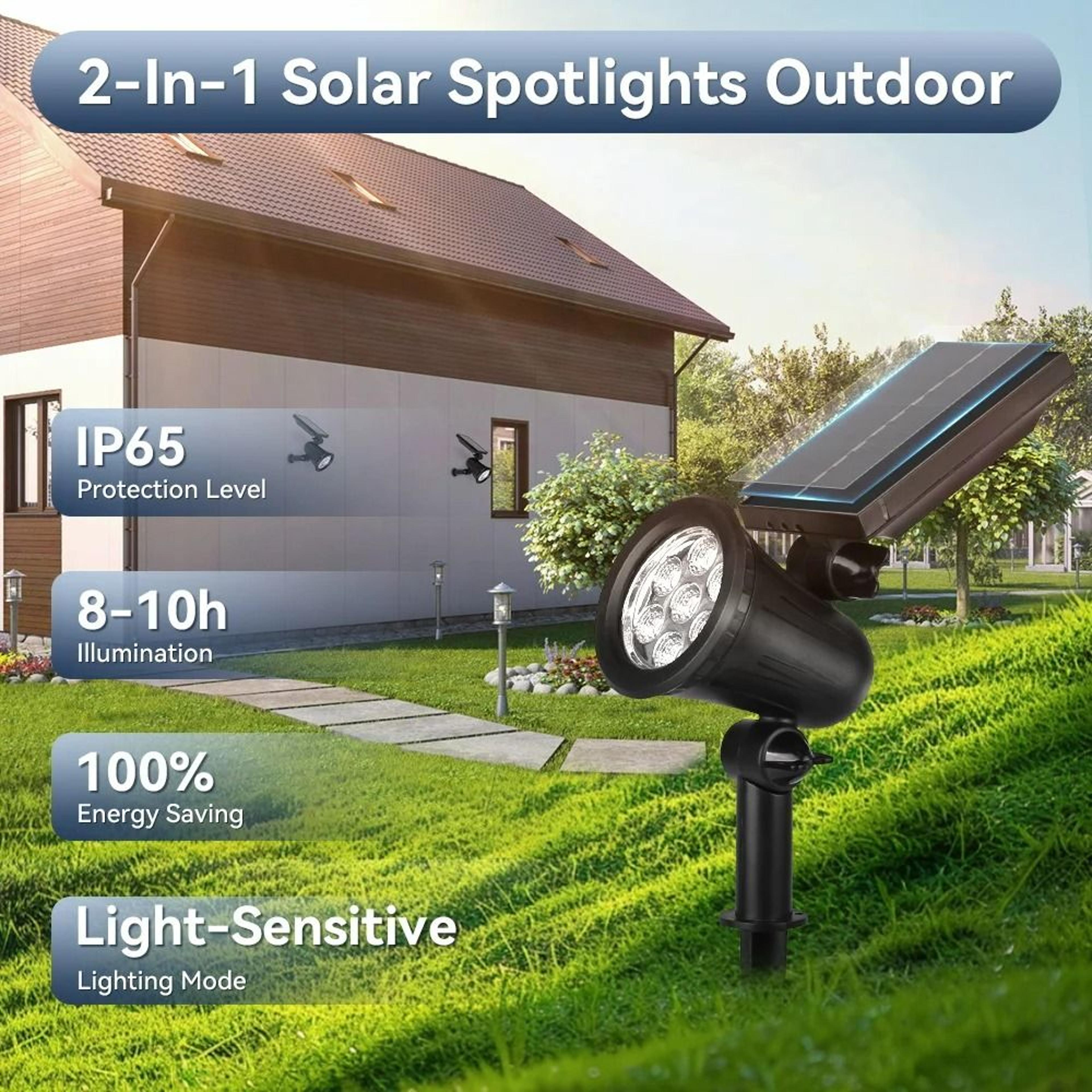 Outdoor Solar Landscape Spotlight  Pathway Accent Lamp 0