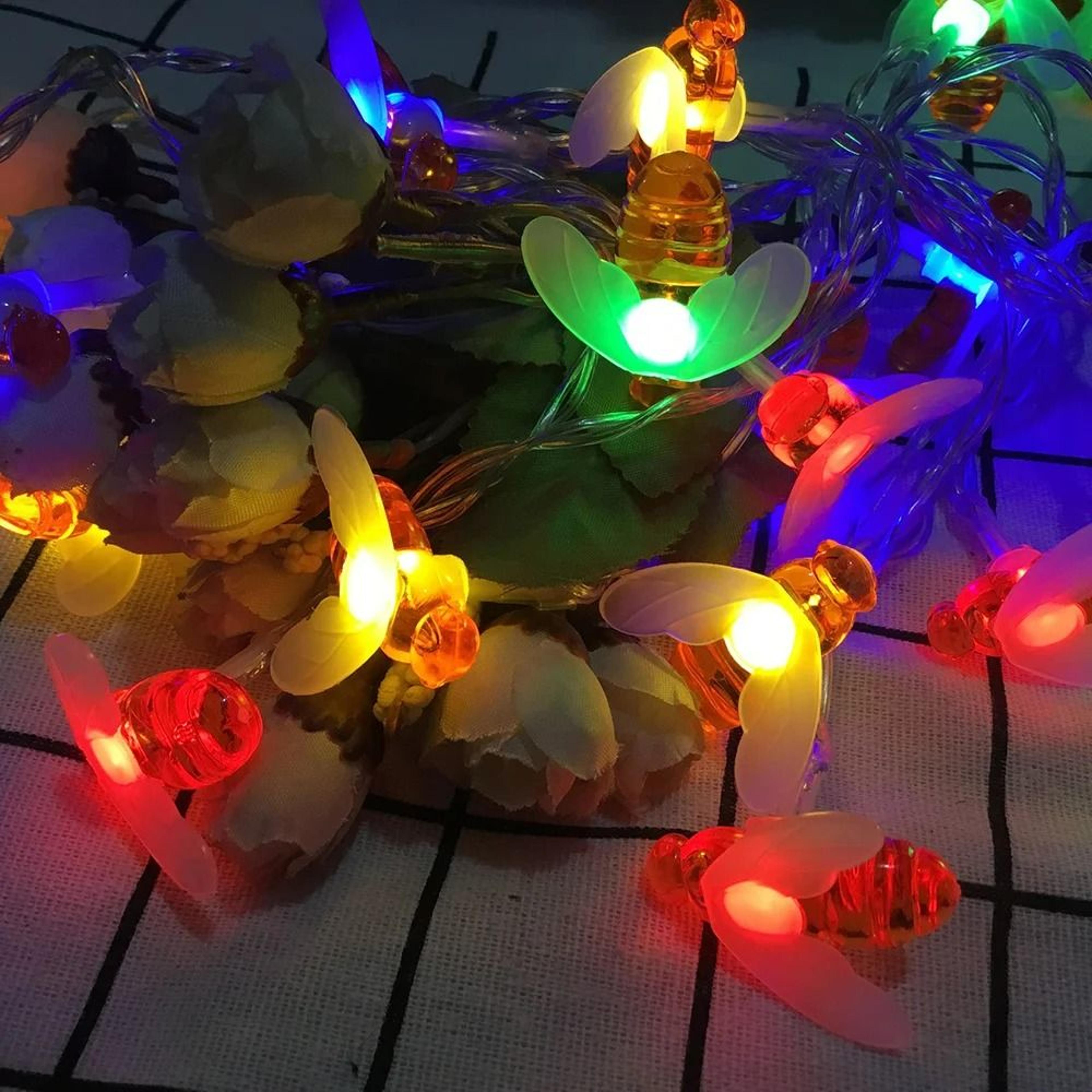 Outdoor Solar Honeybee LED Fairy String Lights 6