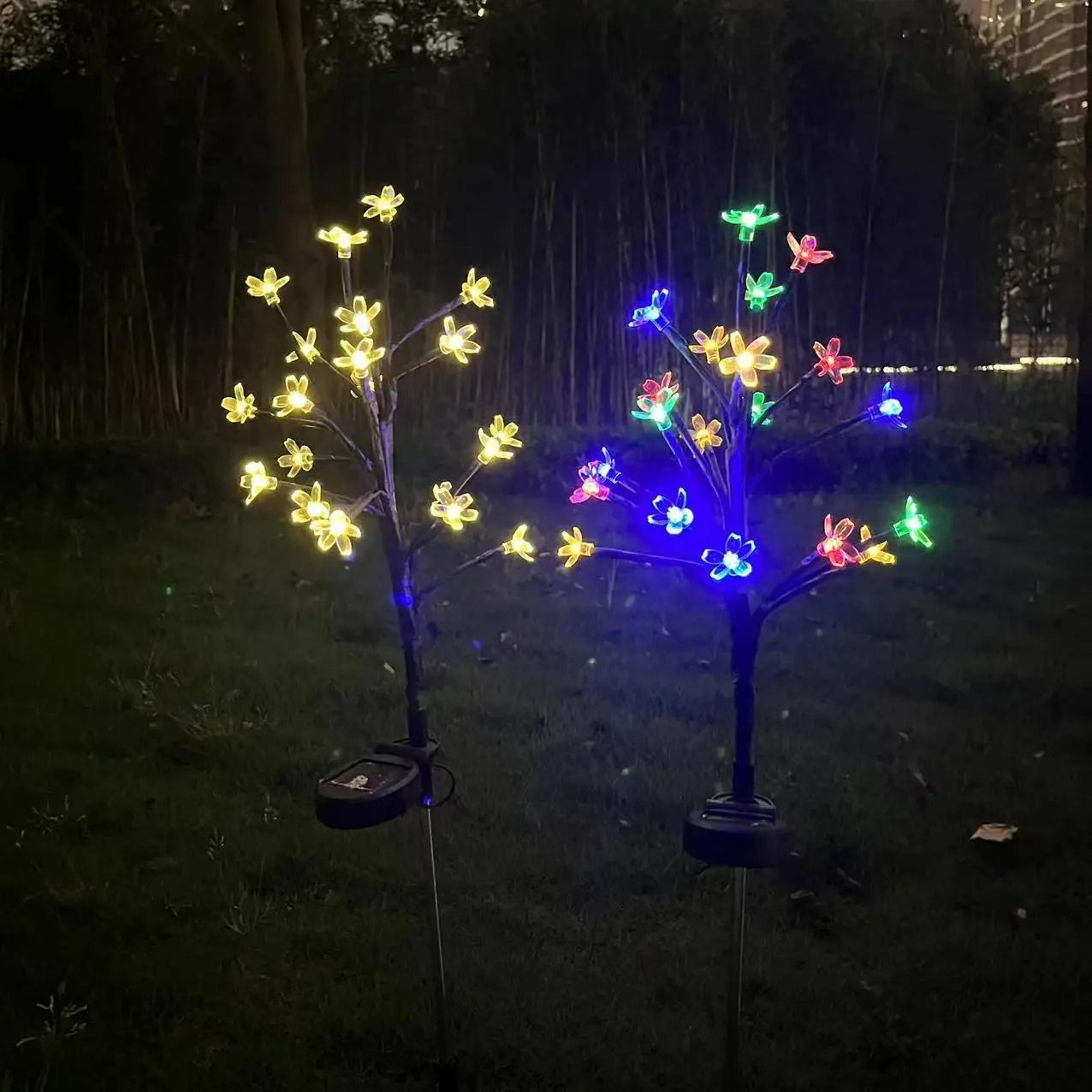 outdoor solar cherry blossom led fairy string lights (20 led)