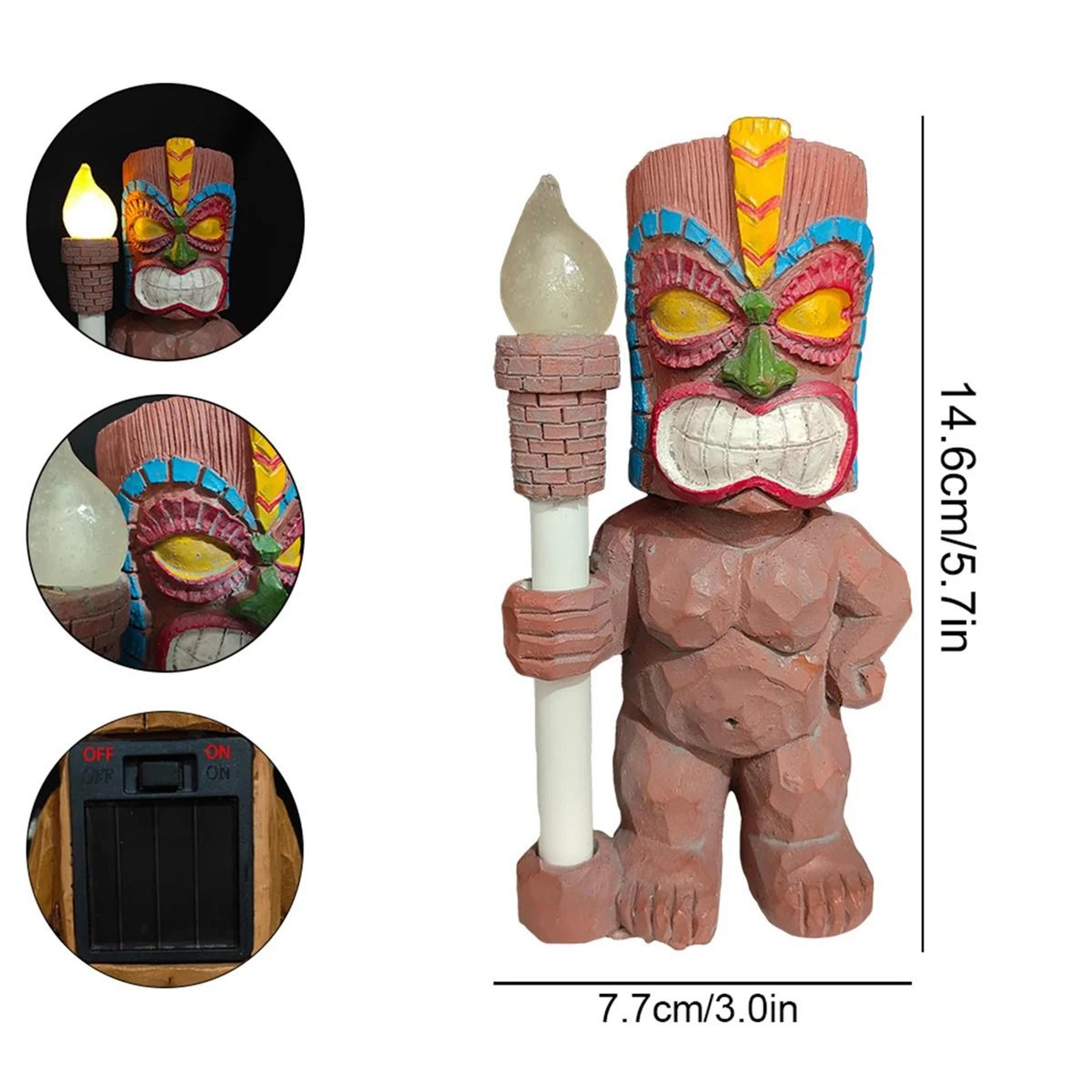 Outdoor Solar Tiki Totem Statue Garden Light 5