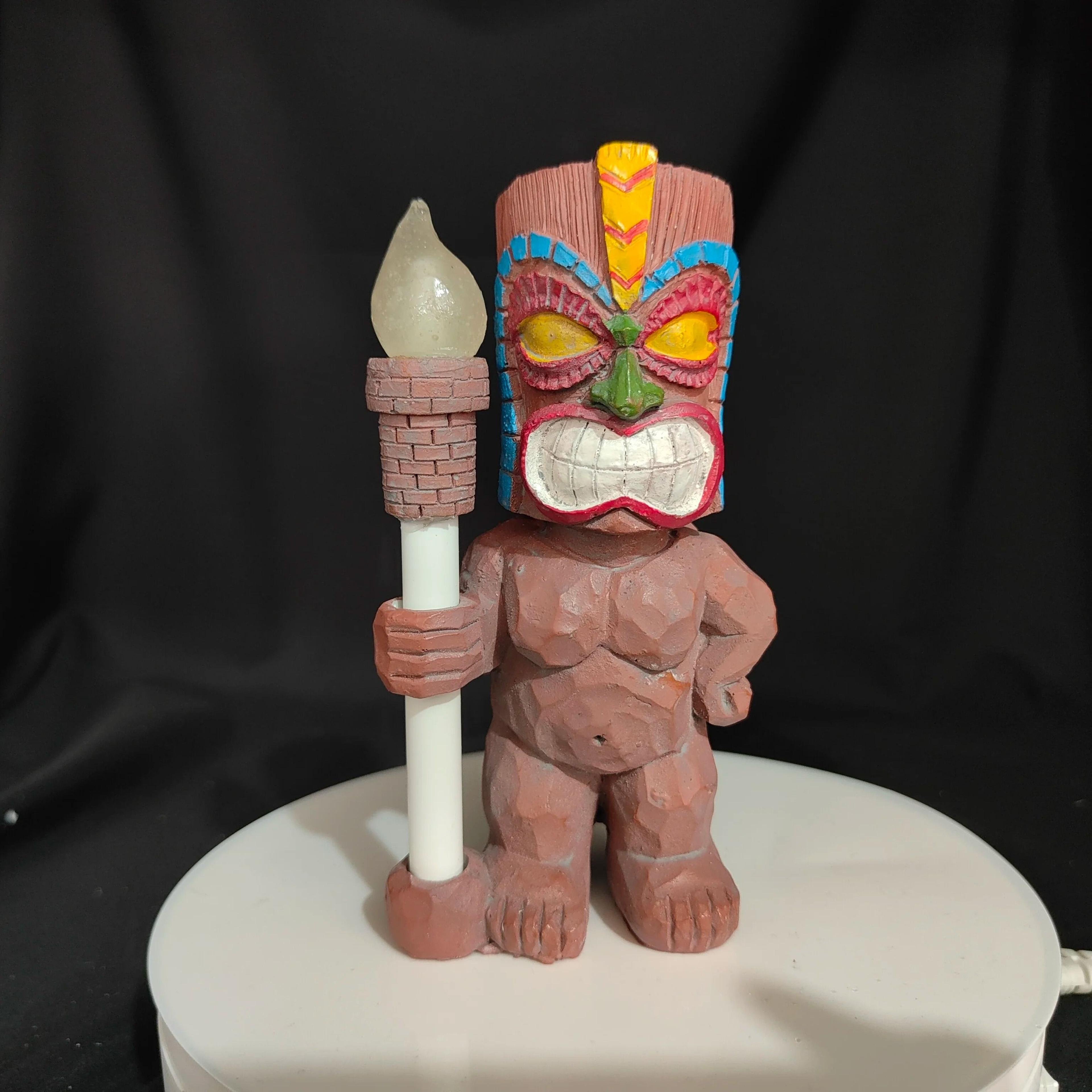 Outdoor Solar Tiki Totem Statue Garden Light 3