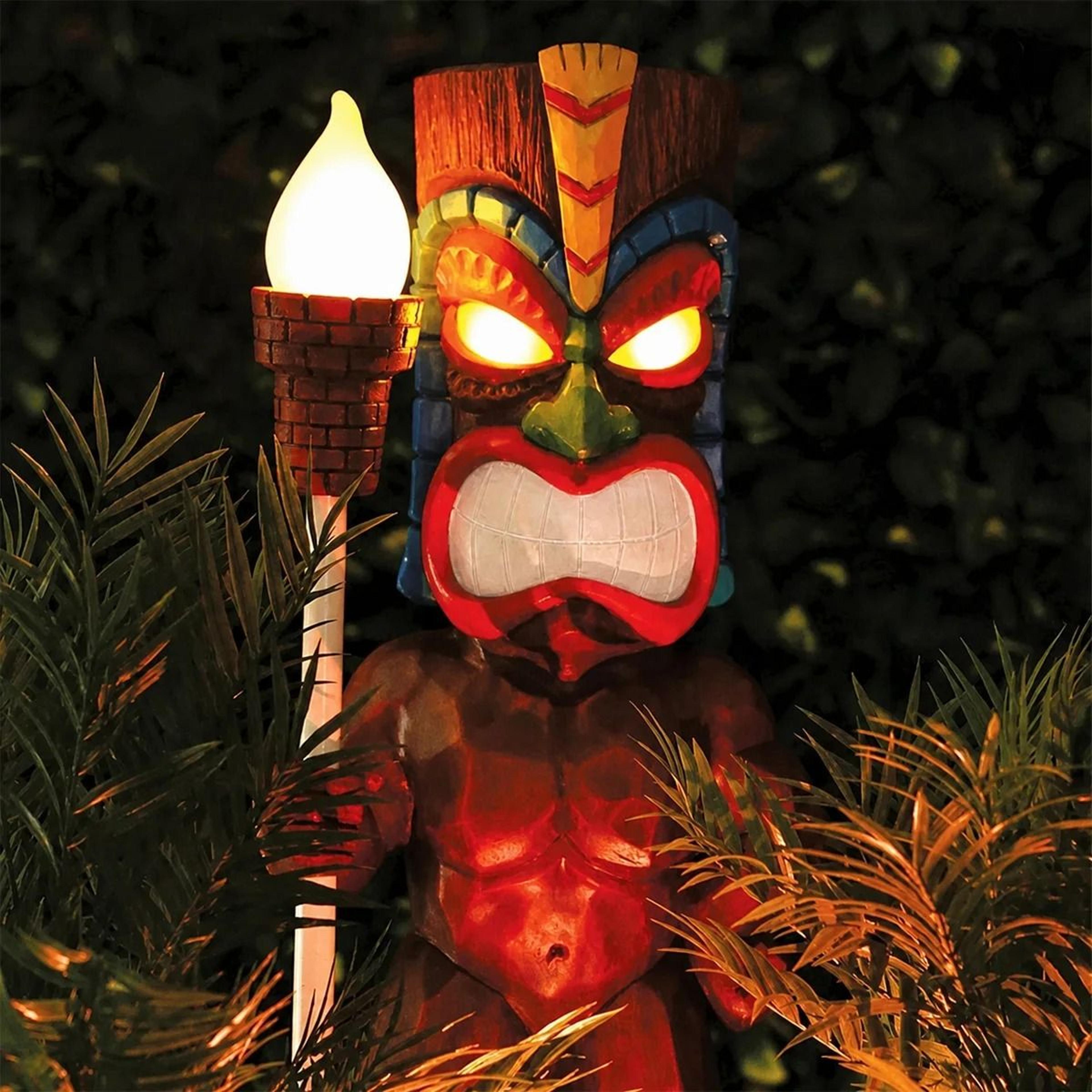 Outdoor Solar Tiki Totem Statue Garden Light 1