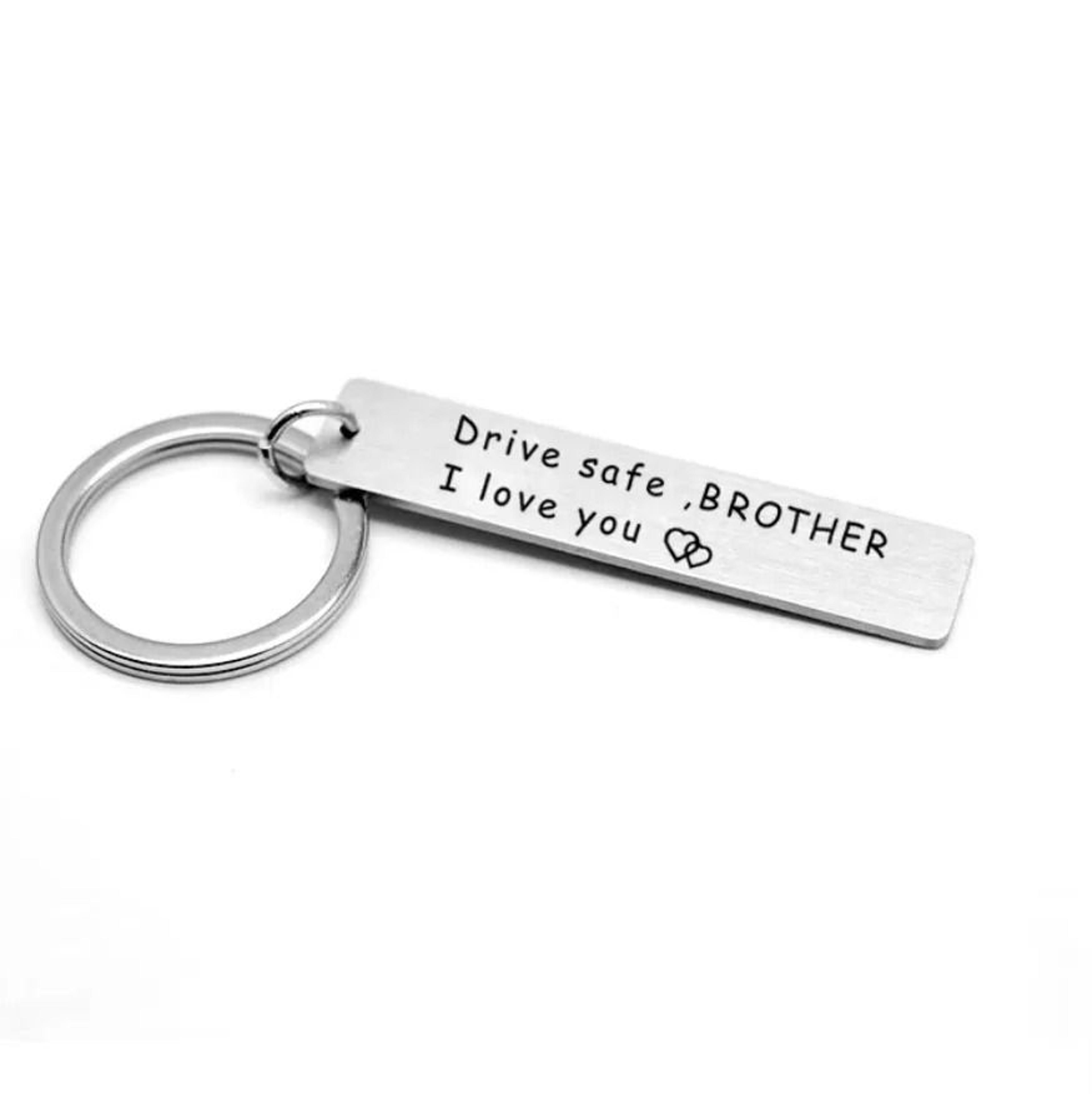 Engraved Drive Safe Angel Wing Keychain 12