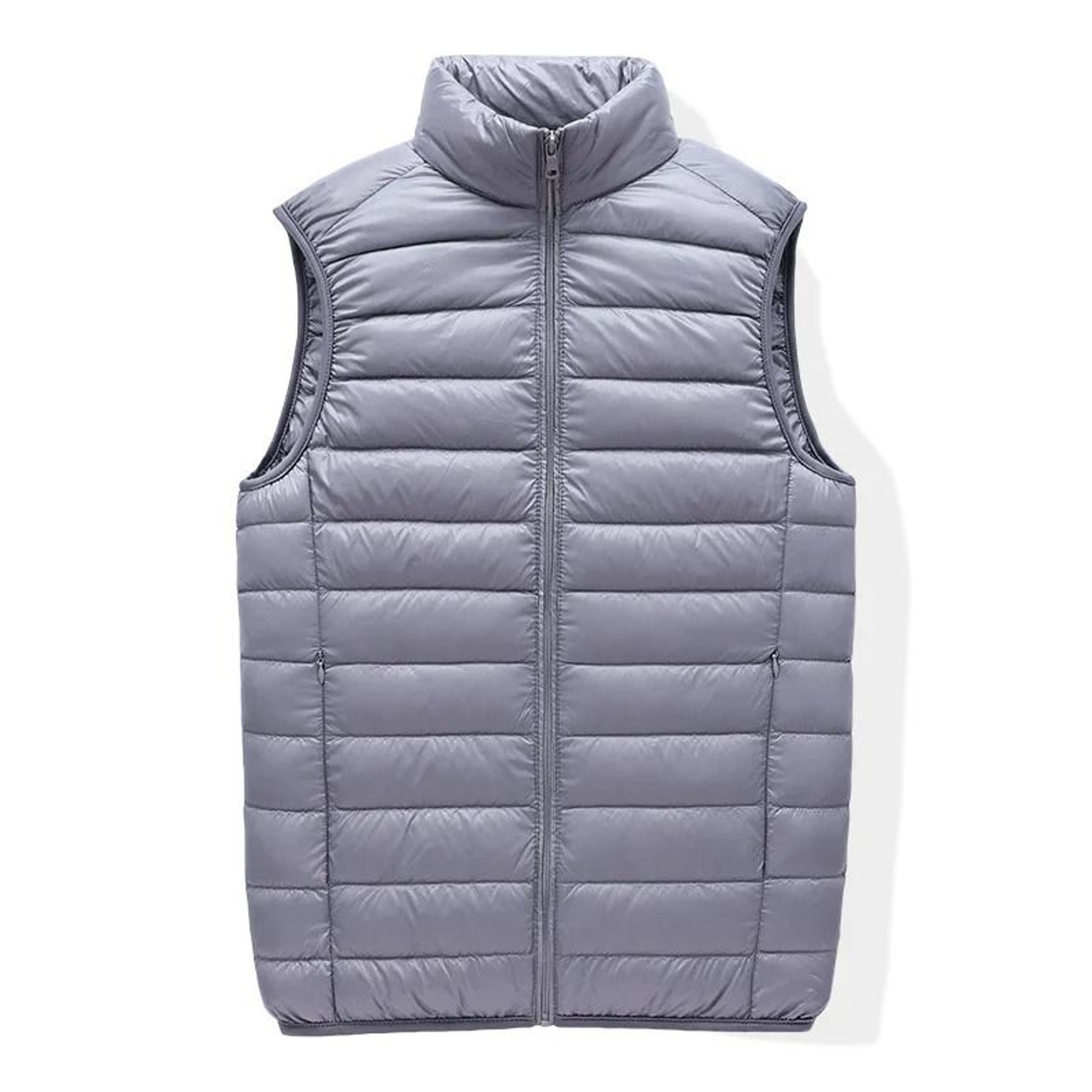 Mens UltraLightweight White Duck Down Vest 6