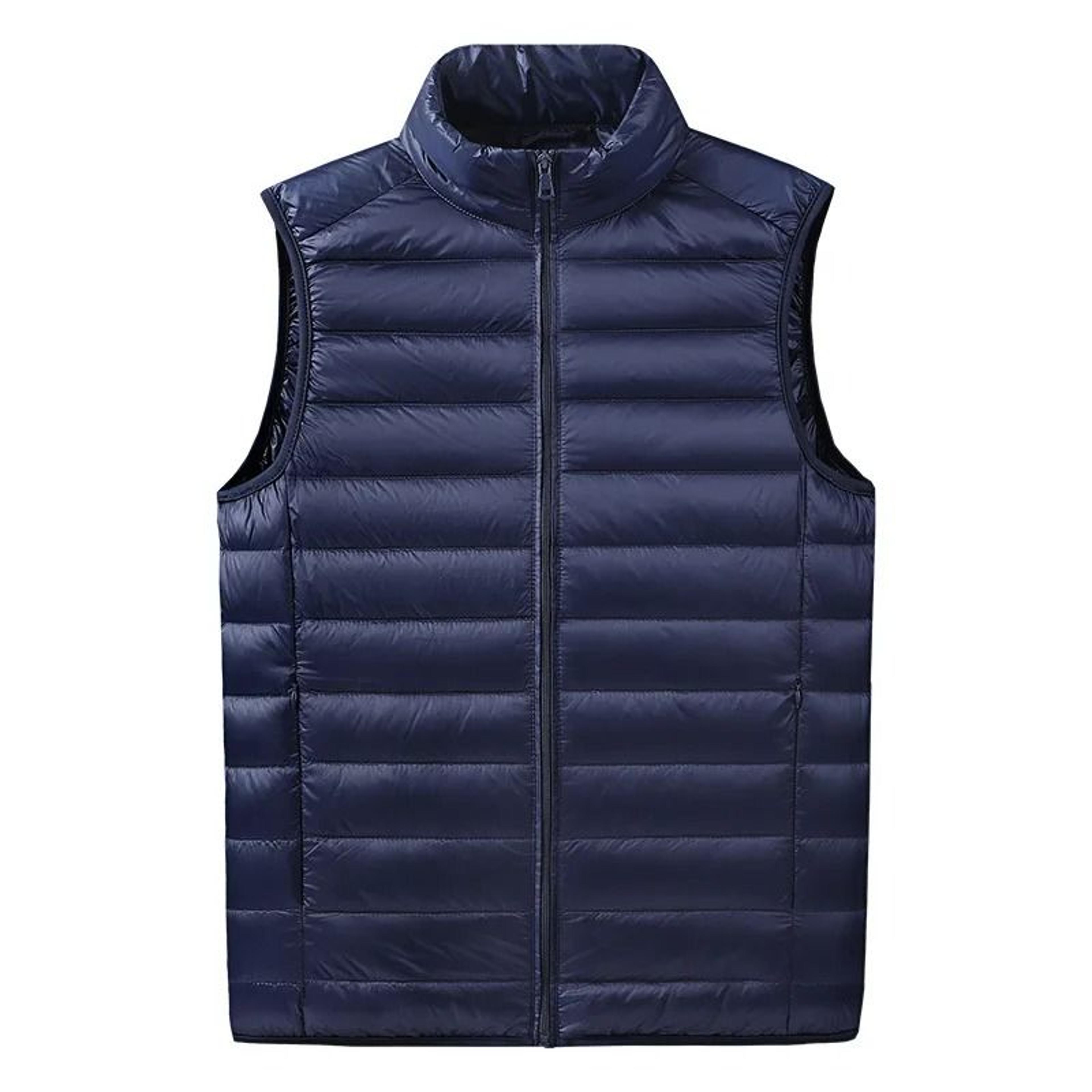 Mens UltraLightweight White Duck Down Vest 5