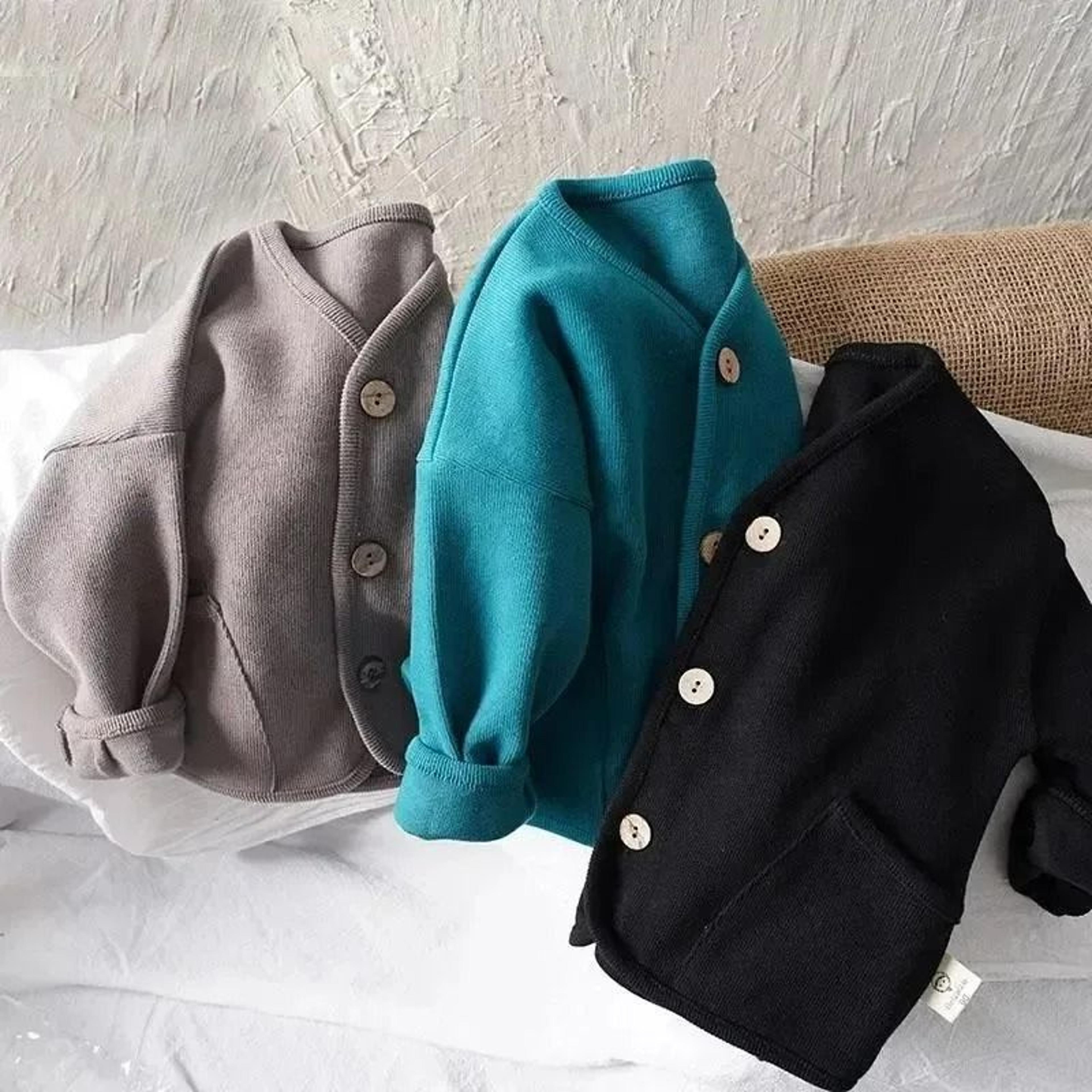 Kids Pure Cotton Loose Fit Cardigan Jacket 1