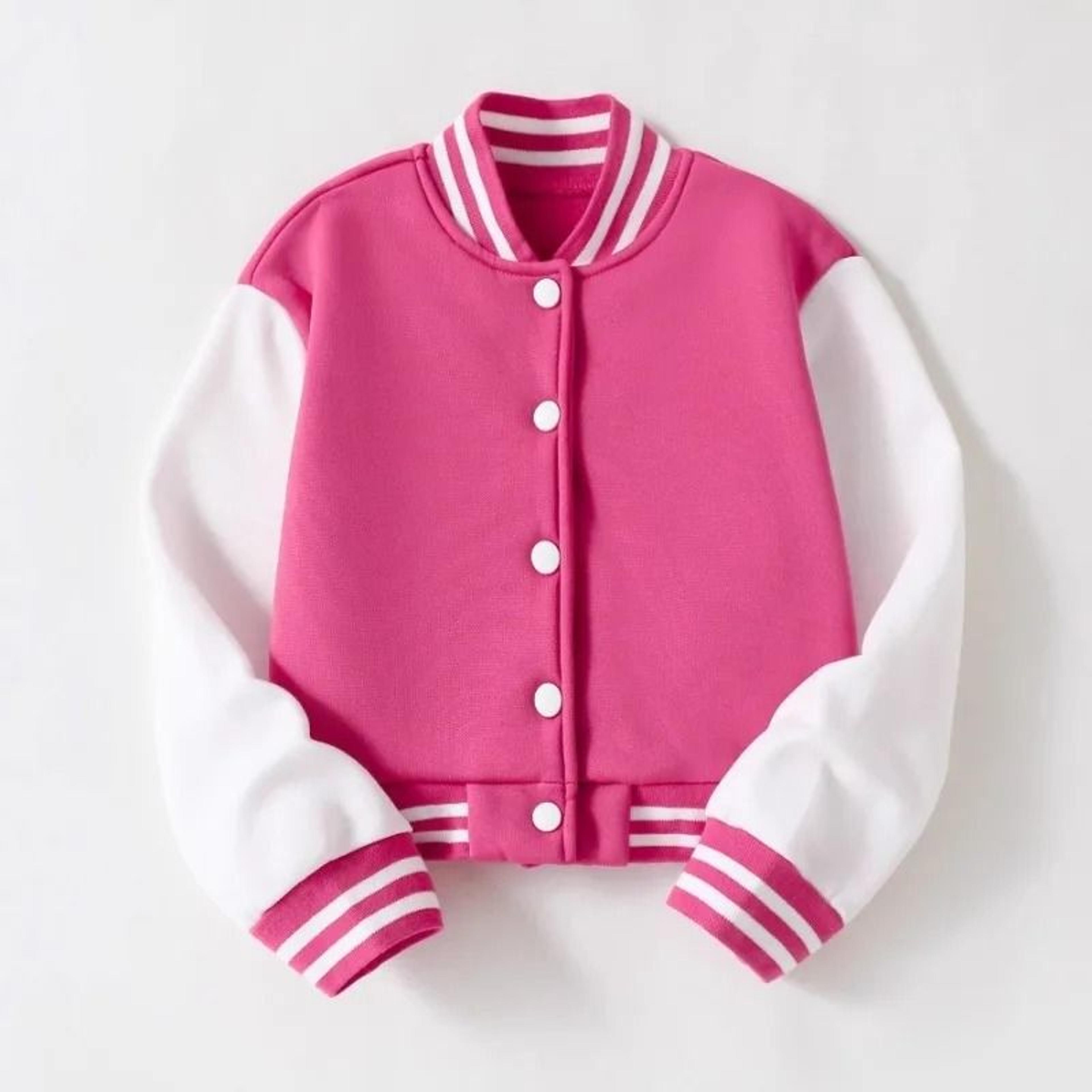 kids' varsity patchwork baseball jersey cardigan jacket