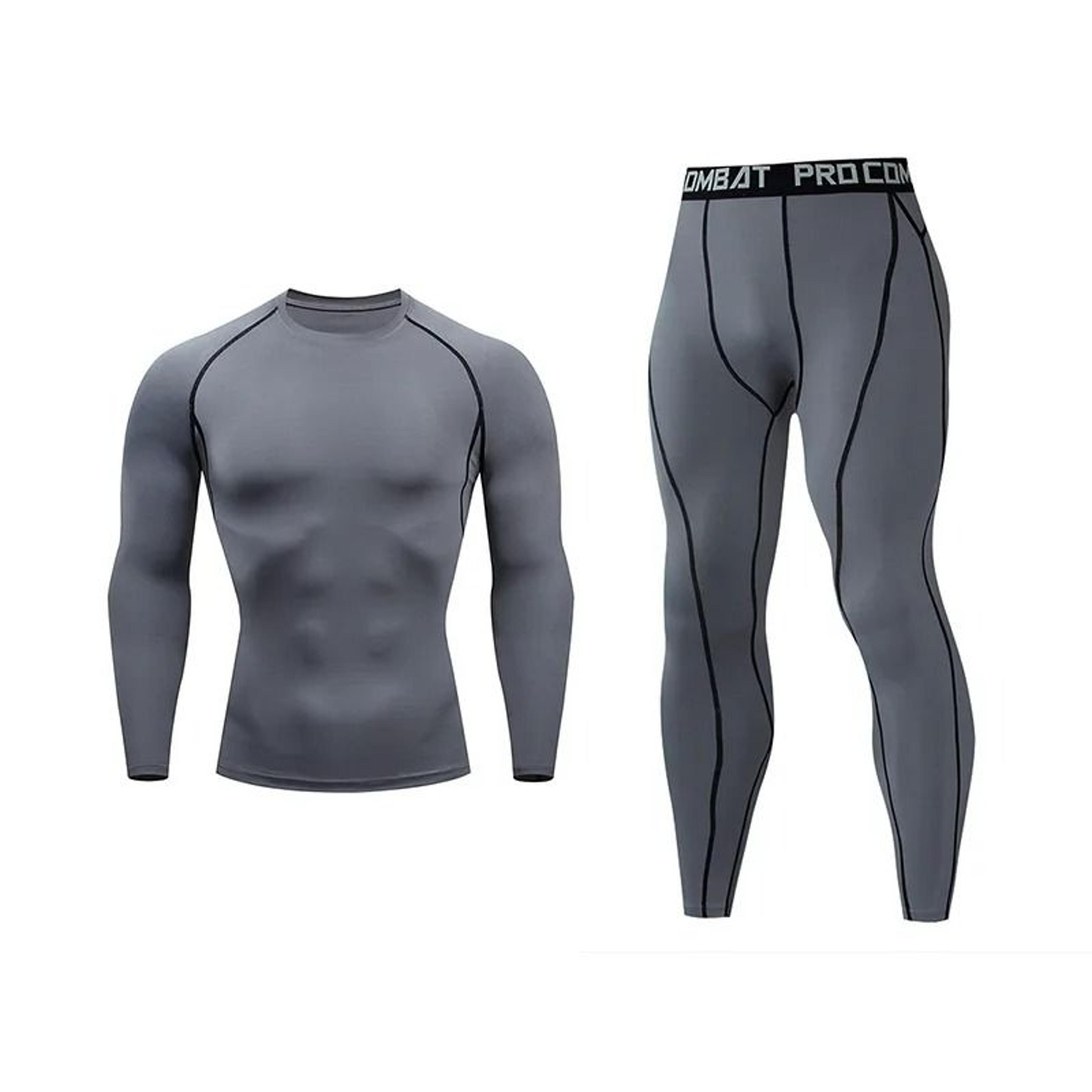 Mens QuickDry Compression Tops  Pants Performance Set 8