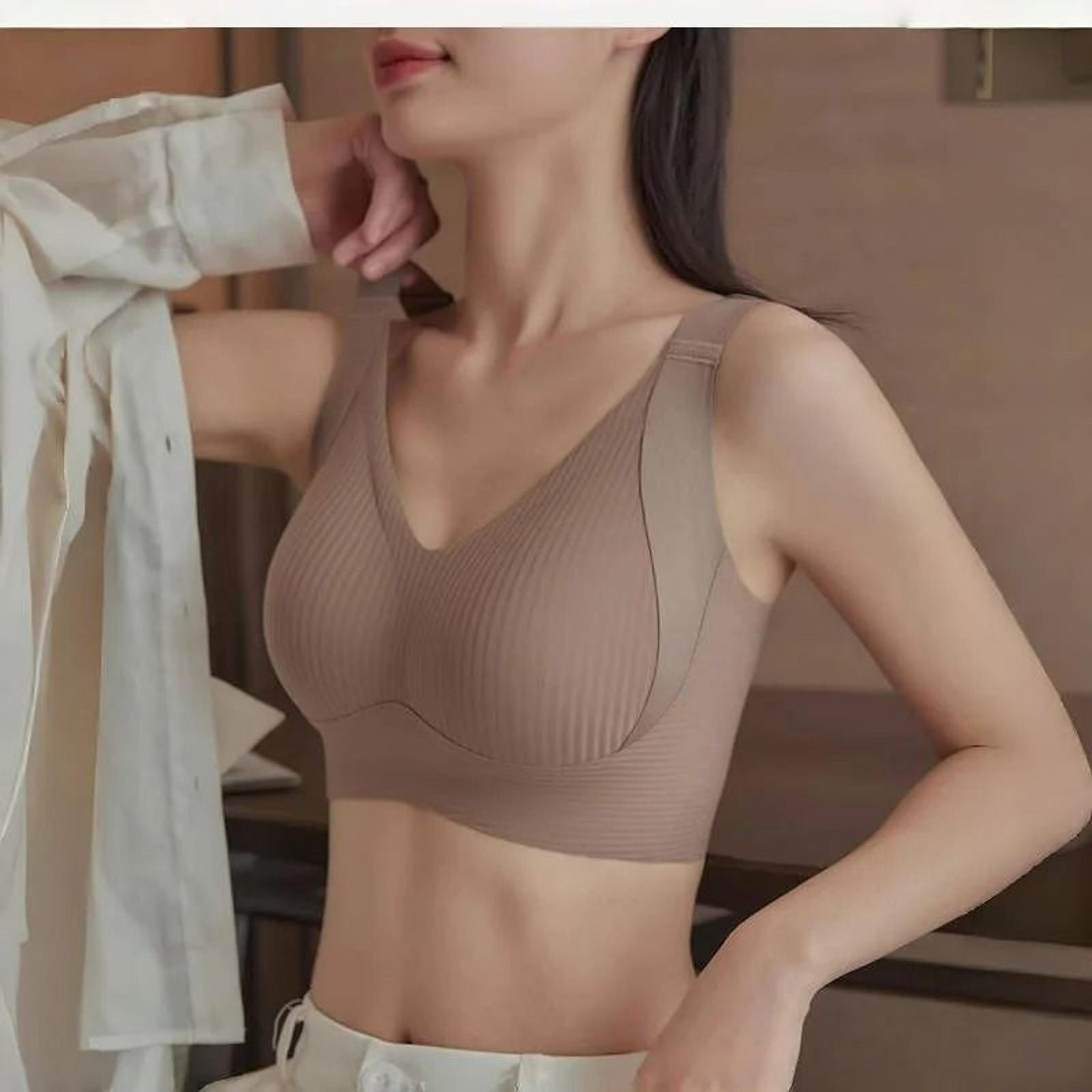 Plus Size Womens Seamless Wireless Lift Comfort Bra 3