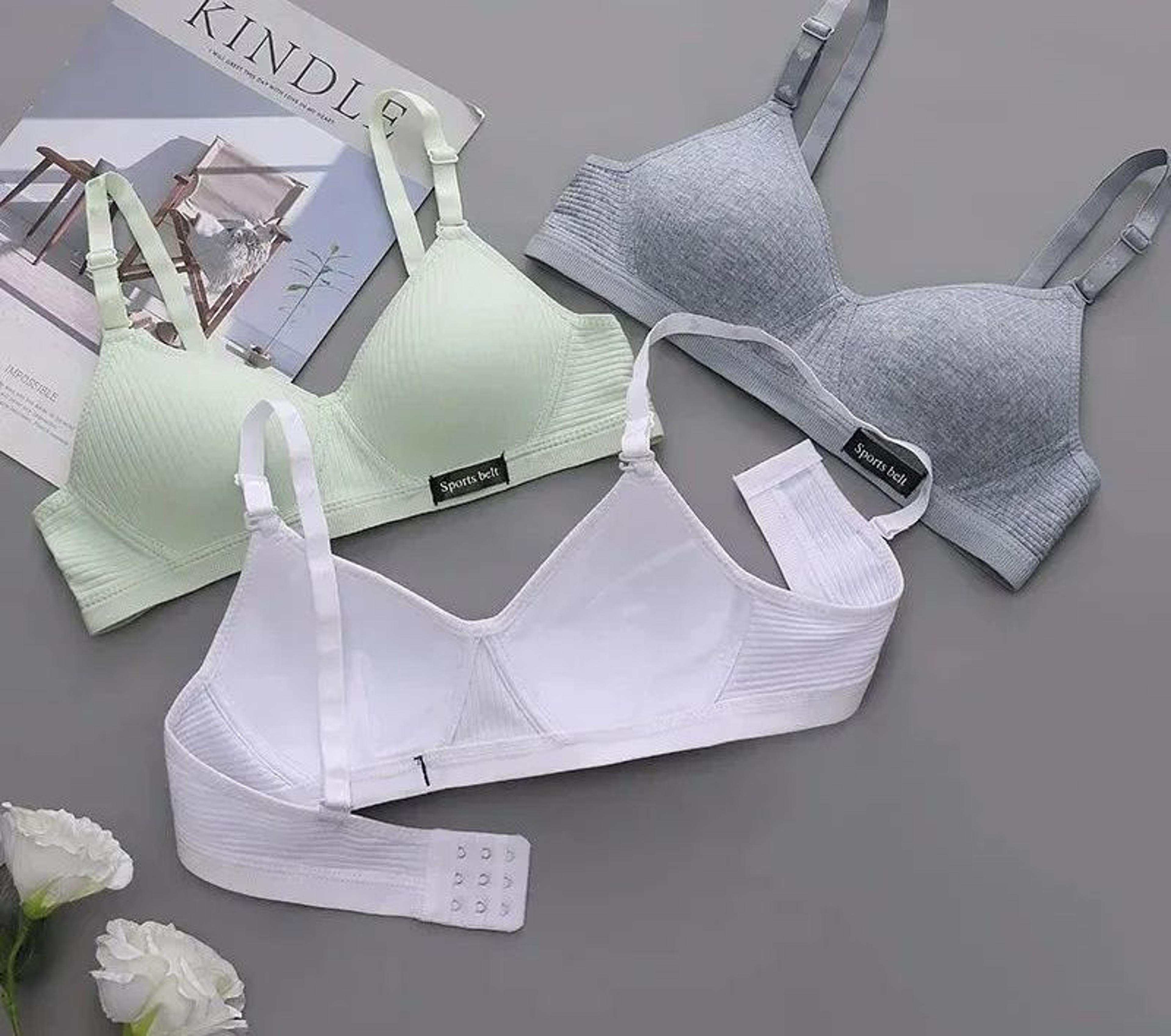 Womens Wireless VNeck Gathering Comfort Bra 3
