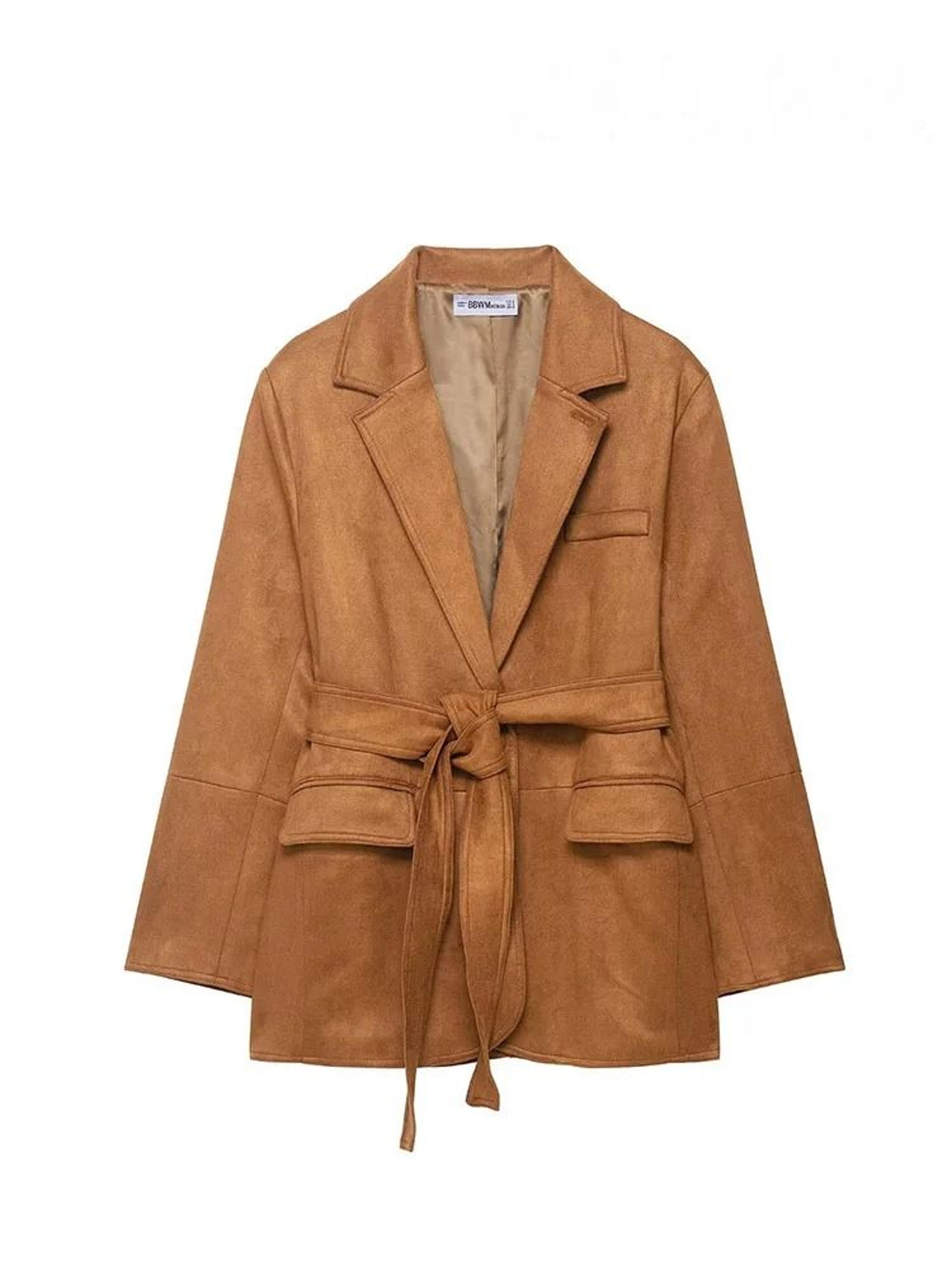 Womens Casual LongSleeve Solid TurnDown Collar Jacket 6