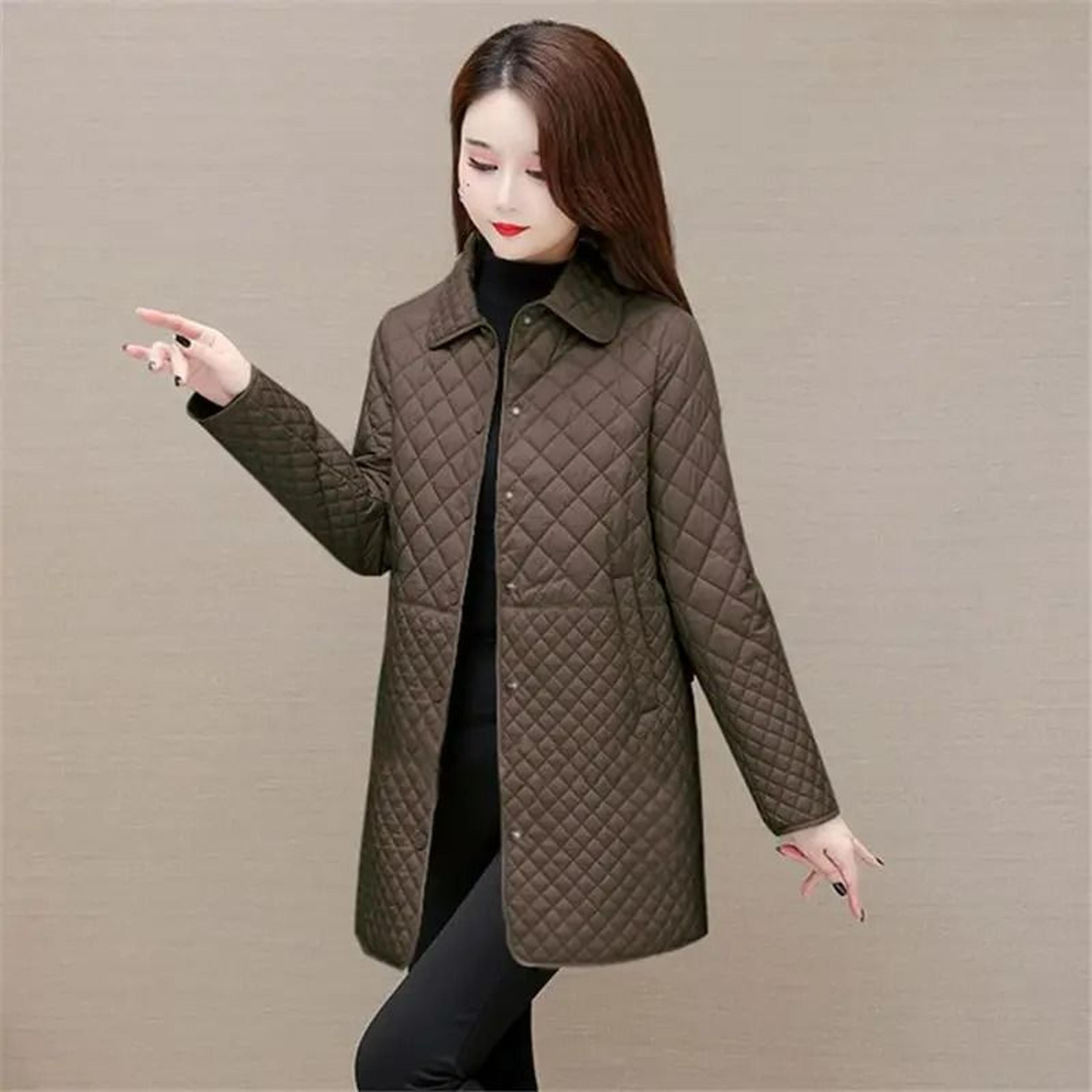 Womens Plaid Quilted Warm Winter Jacket 11