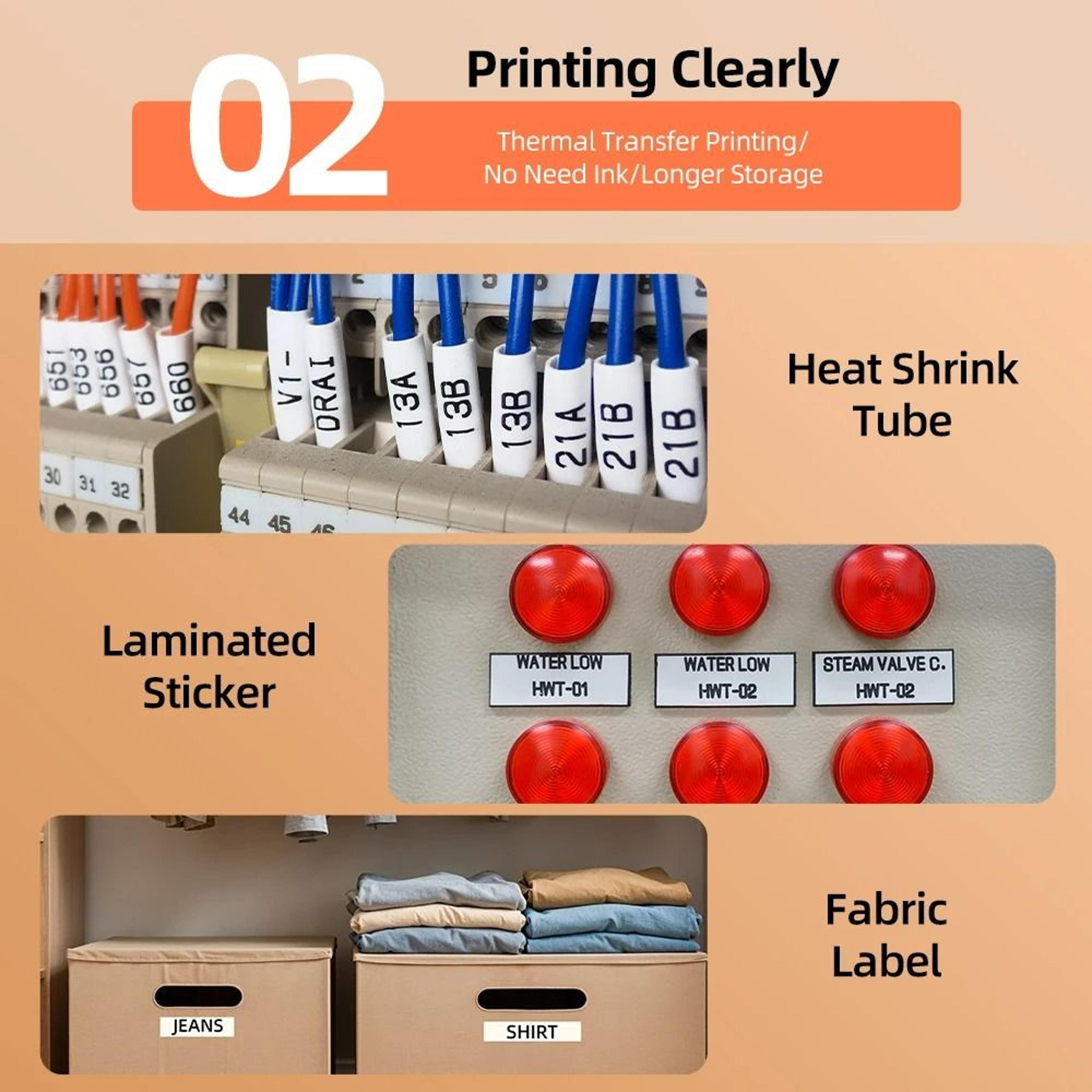 Industrial Handheld Label Printer With Storage Case 203 DPI 4