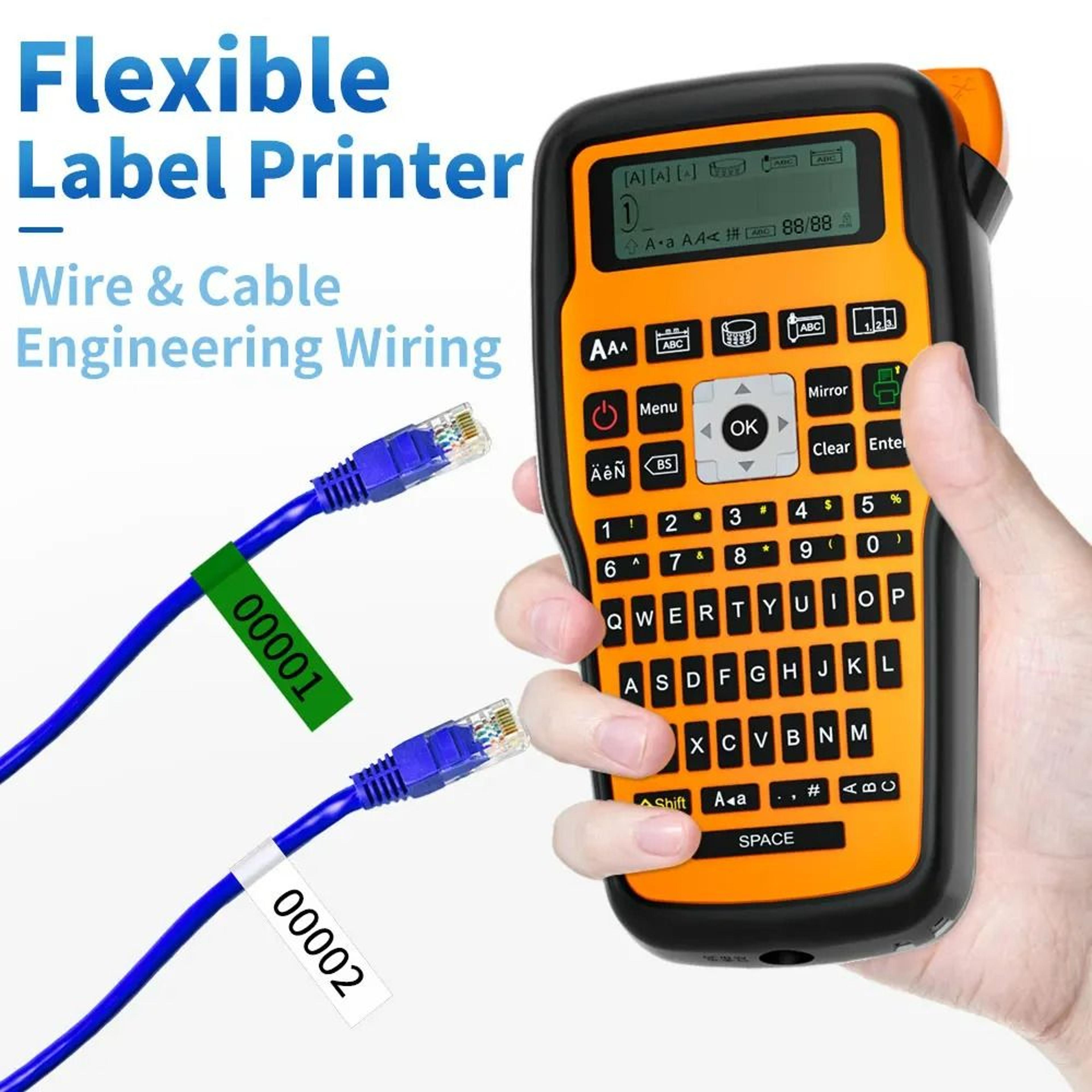 Industrial Handheld Label Printer With Hard Case 203 DPI 0