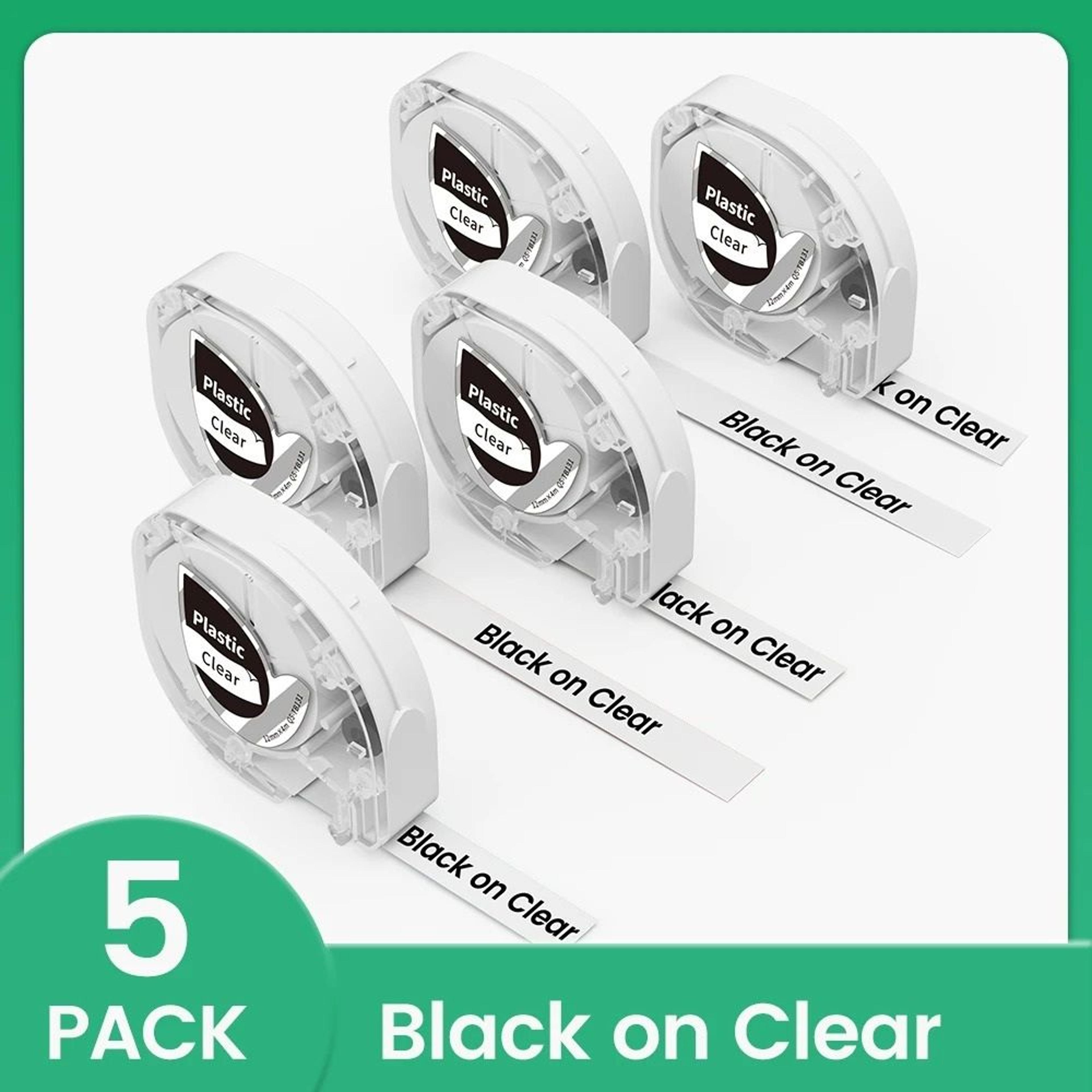 5Pack Clear Thermal Label Tape Refill 8