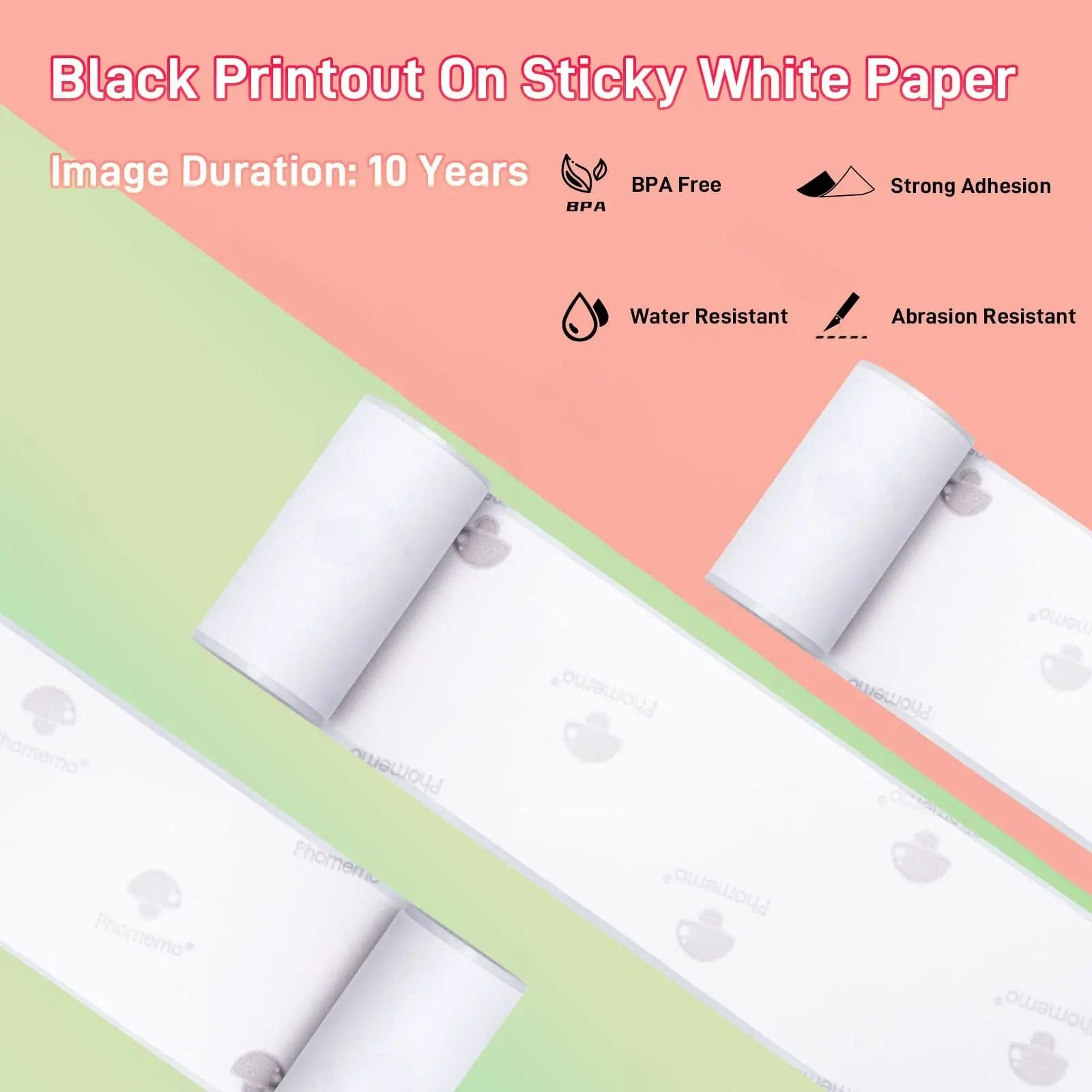 Sticky White Thermal Paper 3Roll Pack 1
