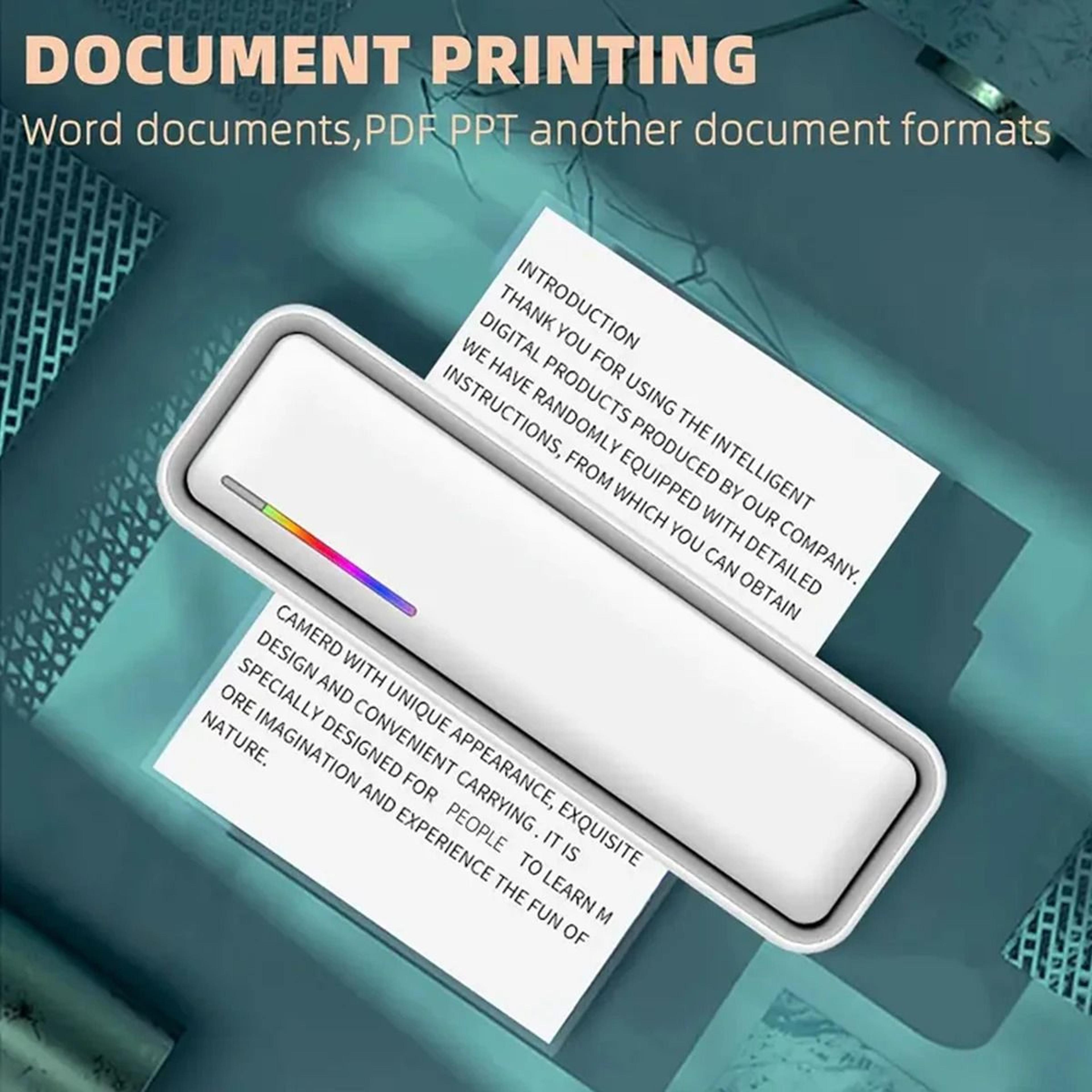 Portable A4 Wireless Thermal Printer Inkless Travel Document Printer 5
