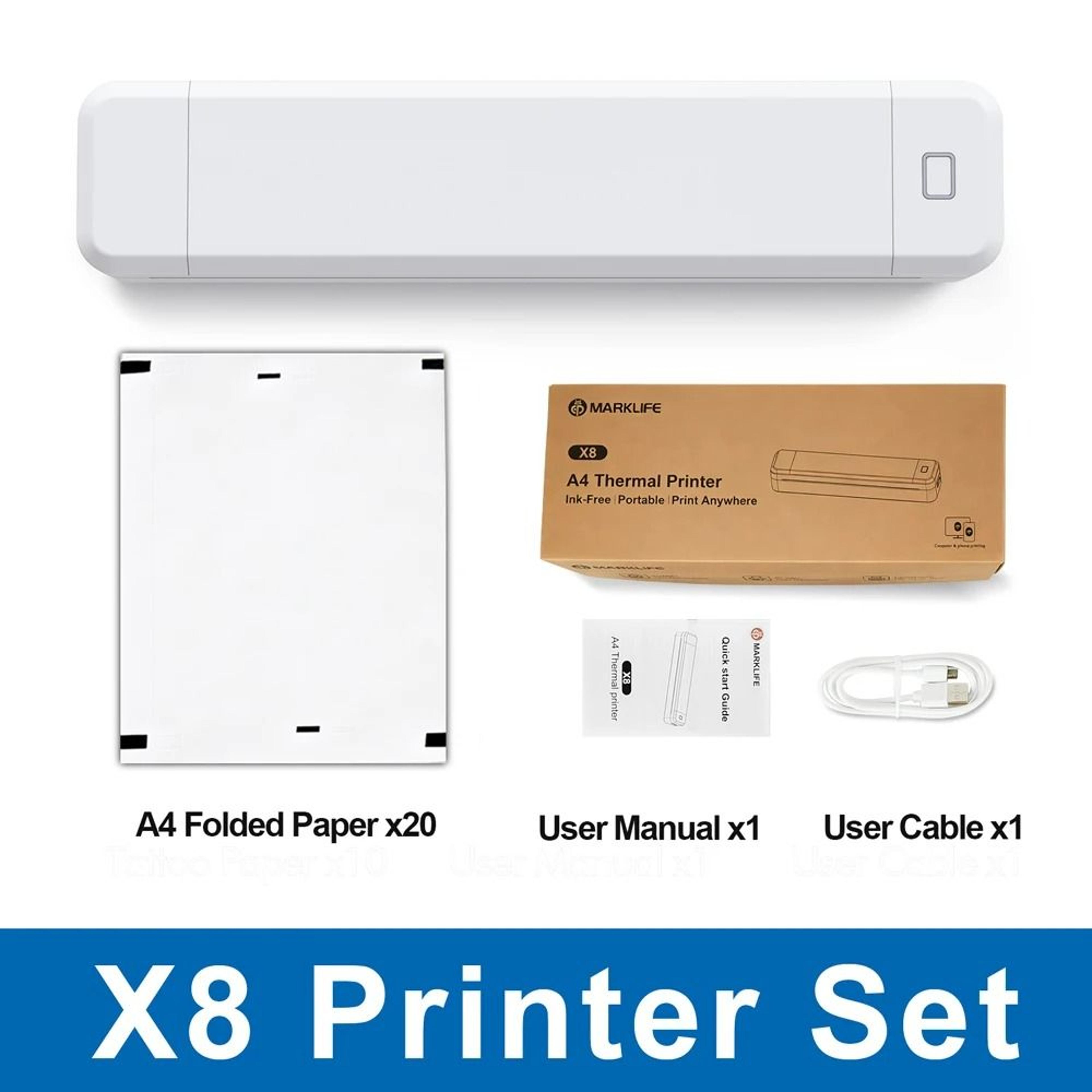 Portable Wireless A4 Thermal Document Printer 8