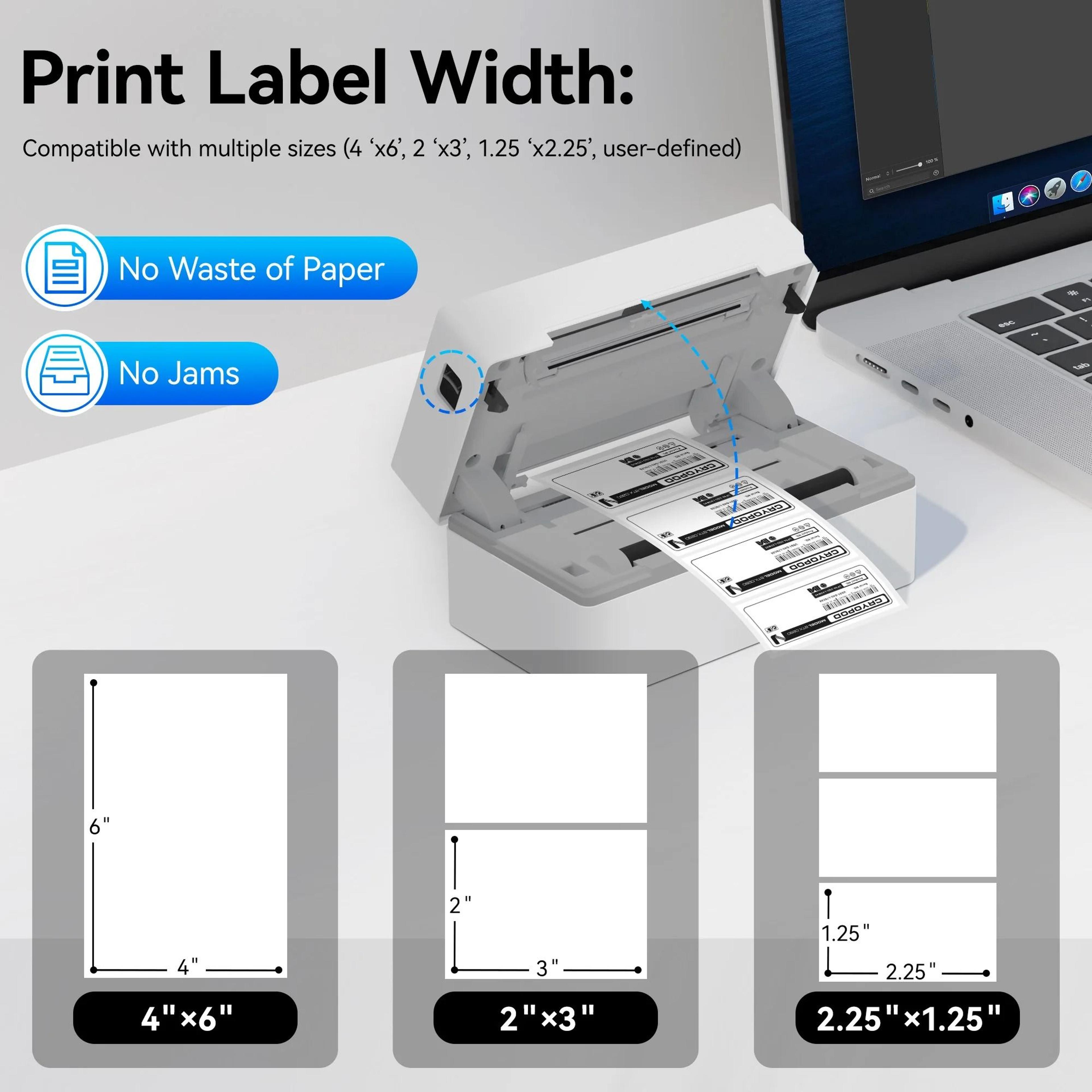Wireless 4x6 Thermal Shipping Label Printer 3