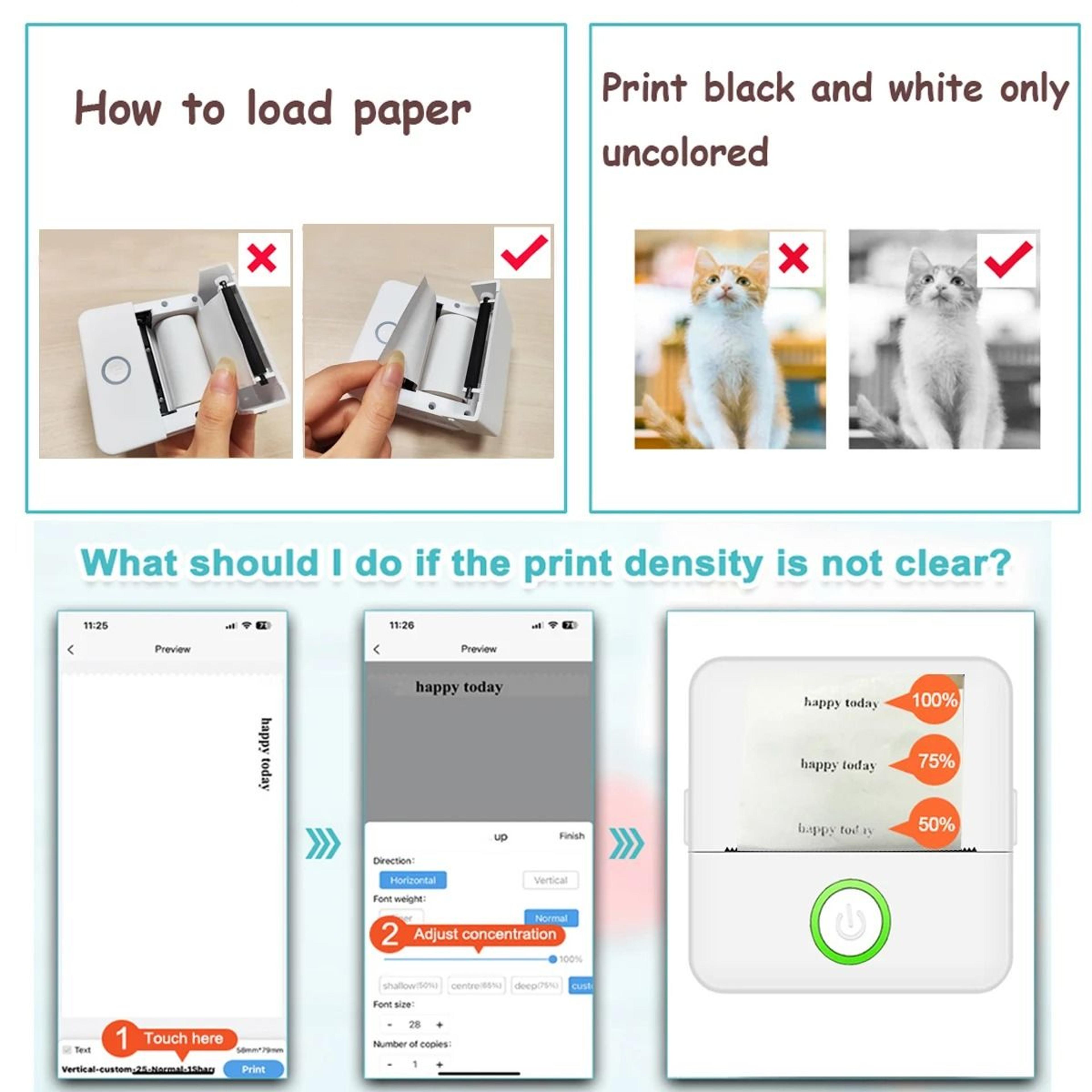 Wireless Mini Thermal Label Printer 200 DPI HD 4
