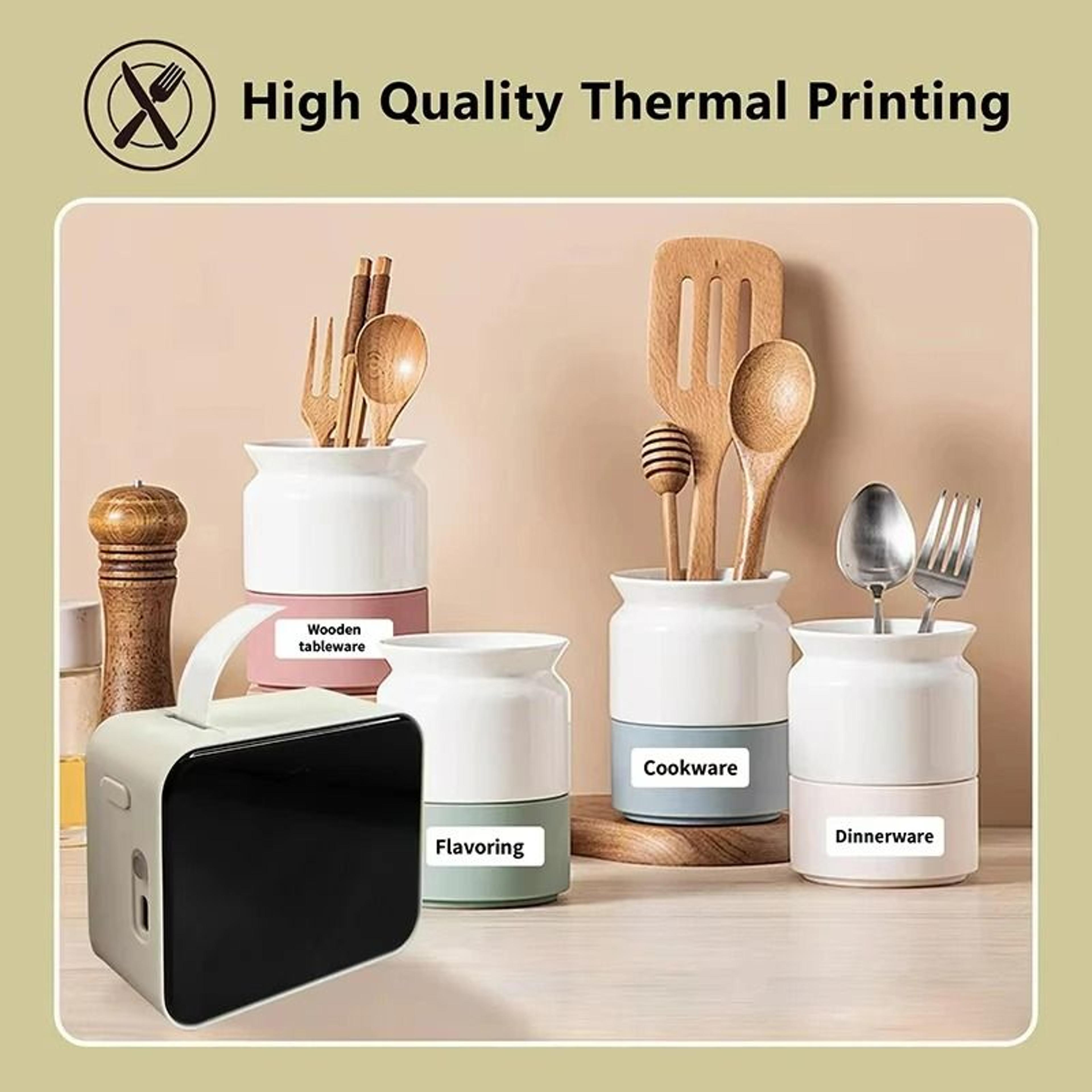 Portable Mini Bluetooth Label Maker with 3 Paper Rolls 2