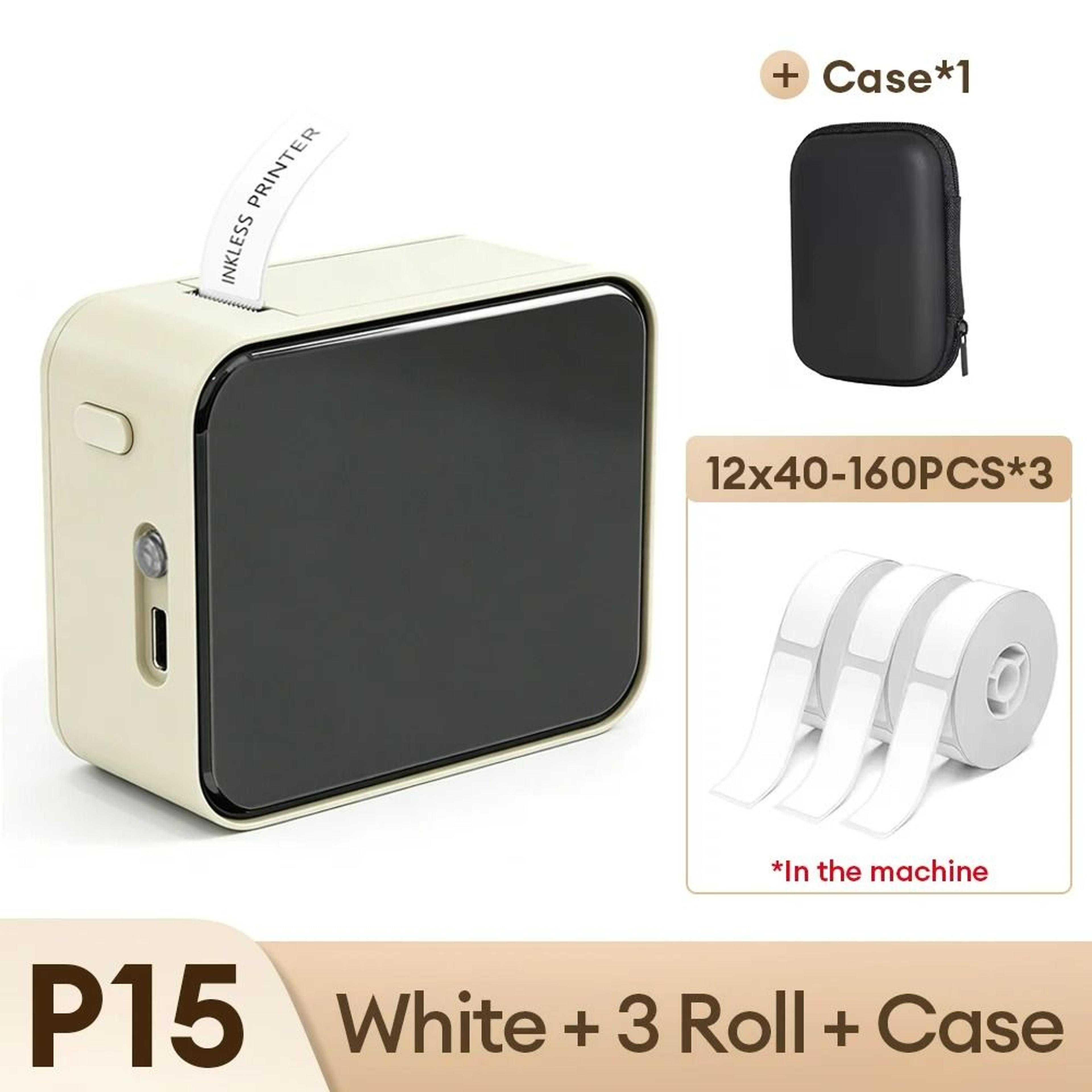 Portable Mini Bluetooth Label Maker with 3 Paper Rolls 6