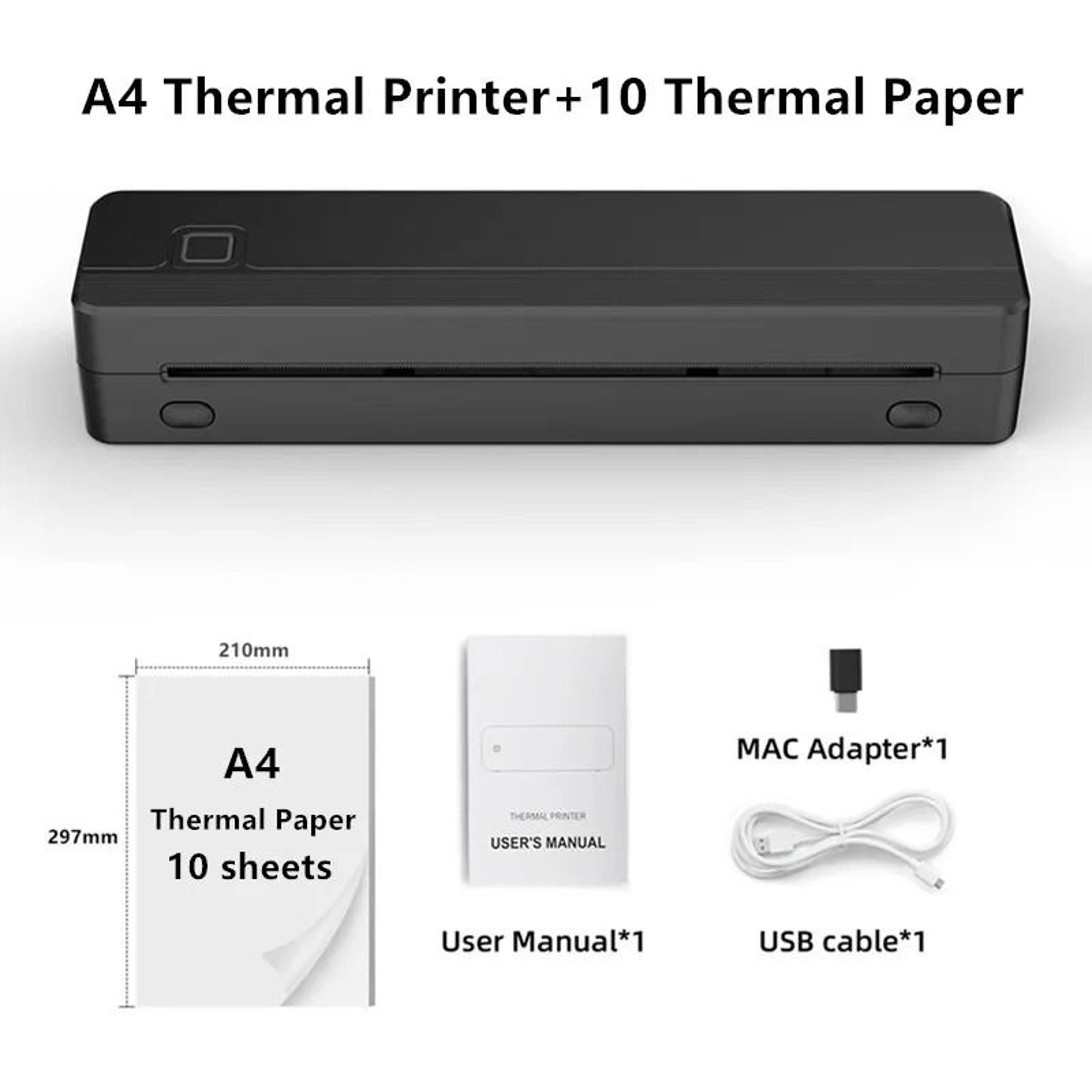 Portable A4 Wireless Thermal Printer with 10 Transfer Papers 7