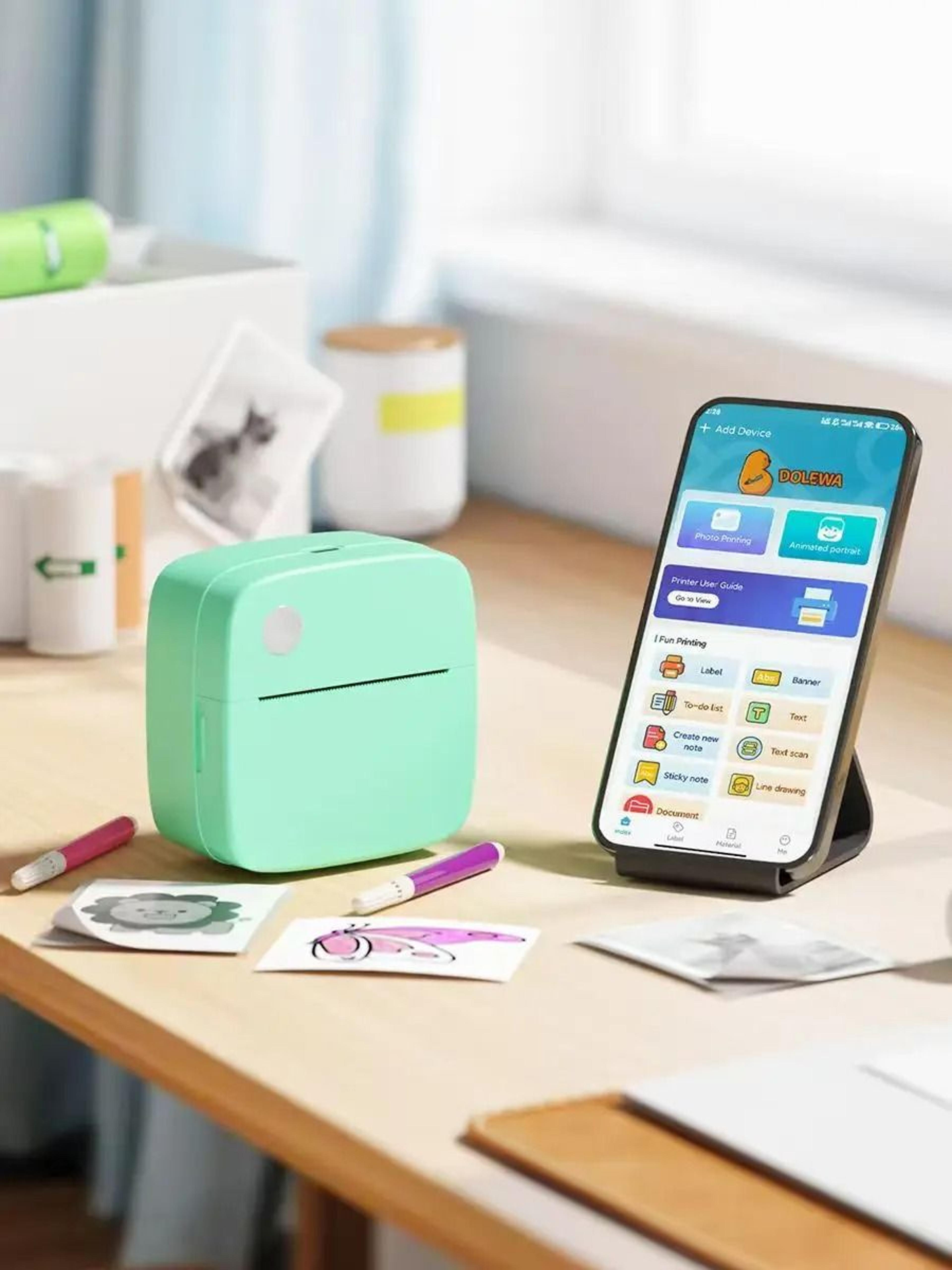 Portable Mini Bluetooth Thermal Photo  Label Printer 0