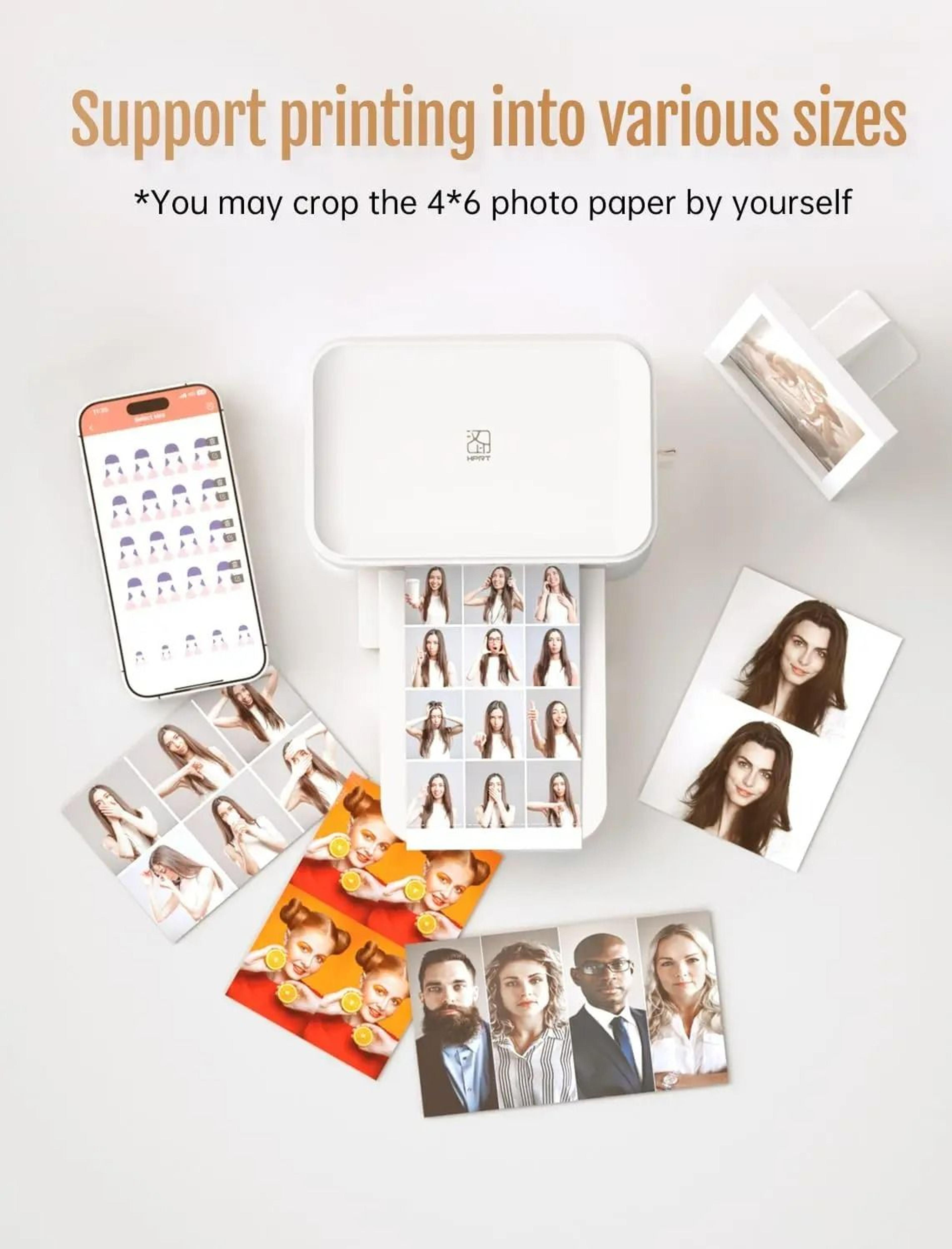 Mini Portable Wireless Color Instant Photo Printer 300 DPI DyeSublimation 5