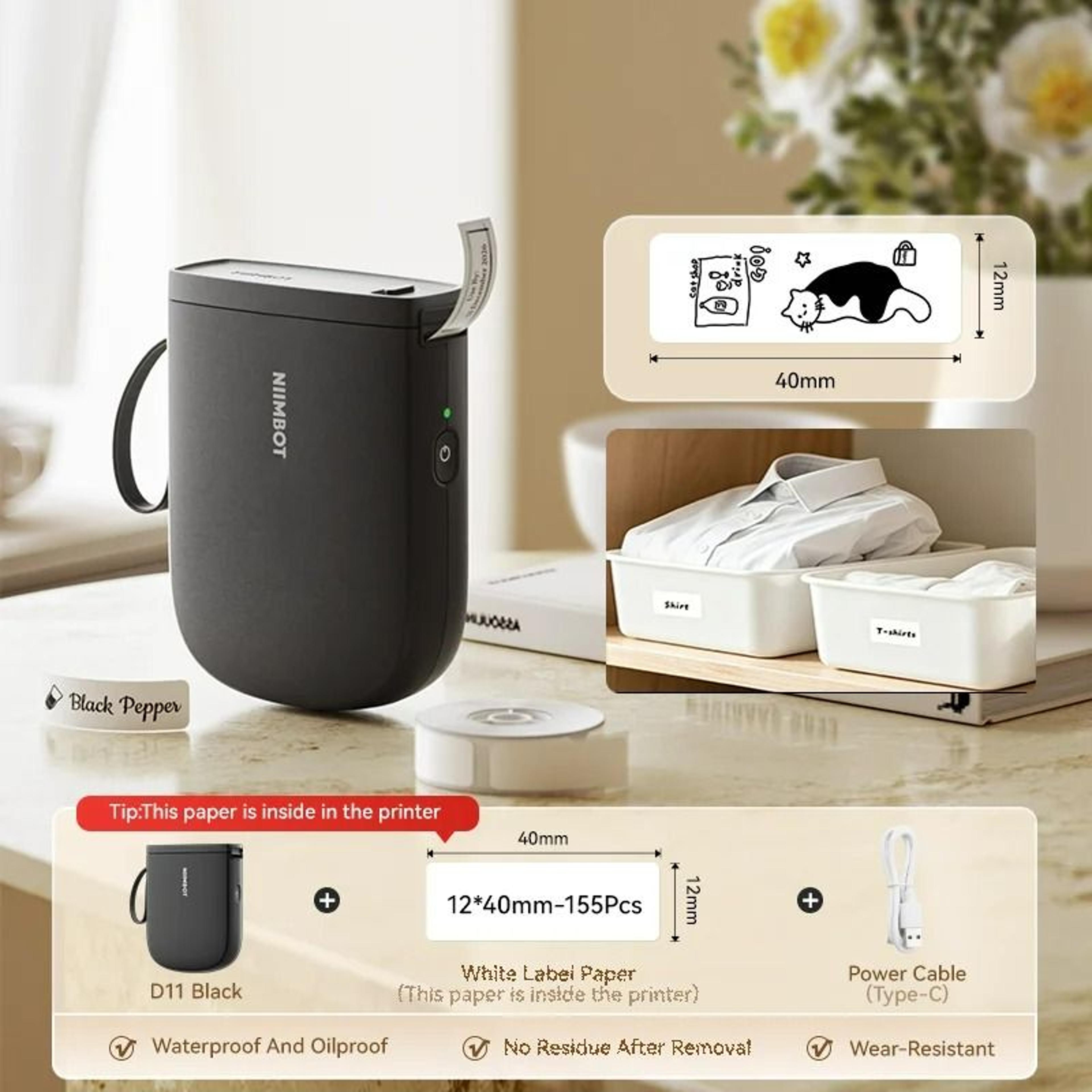 300 DPI HighResolution Wireless Pocket Label Maker 6