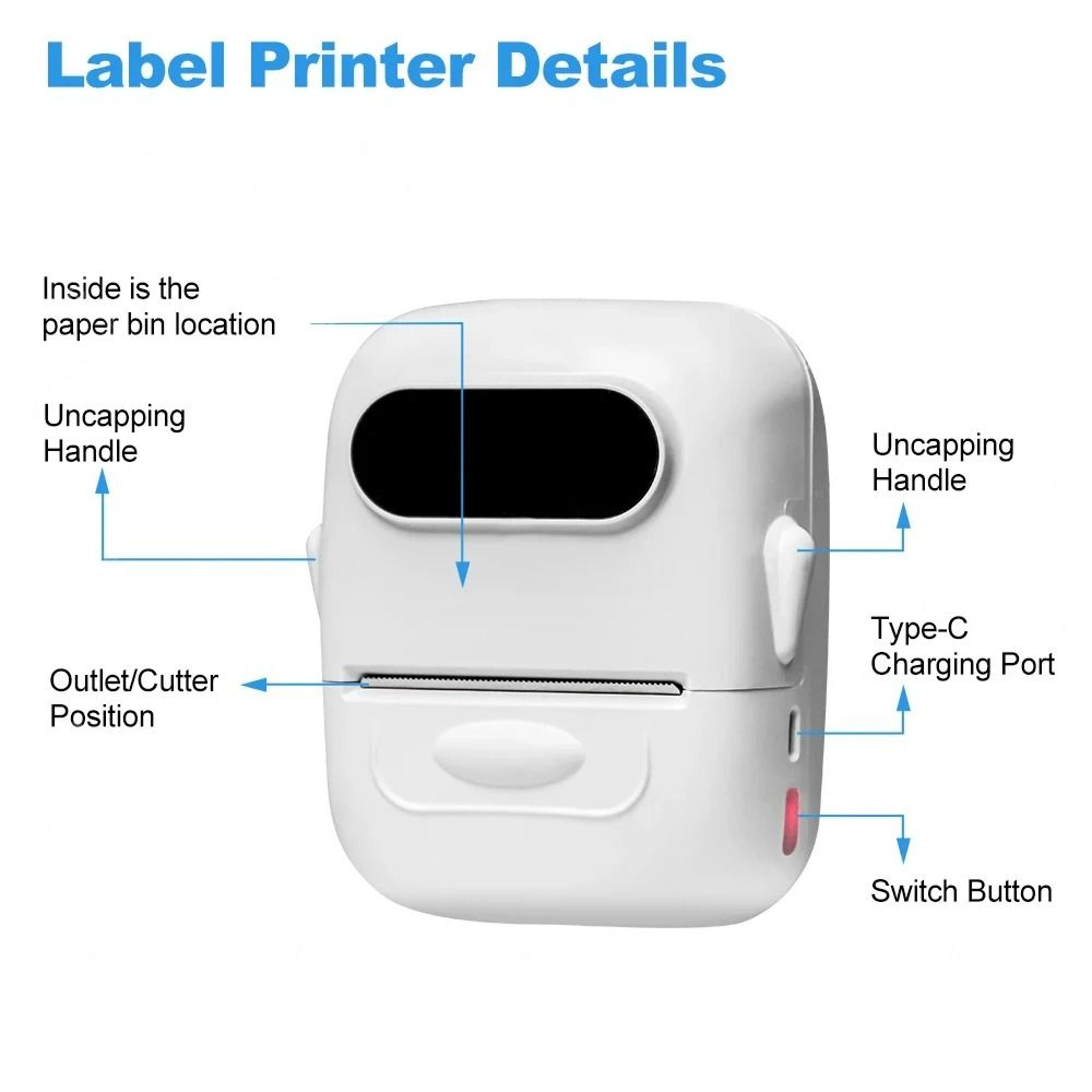Compact MultiWidth Wireless Thermal Label Printer 4