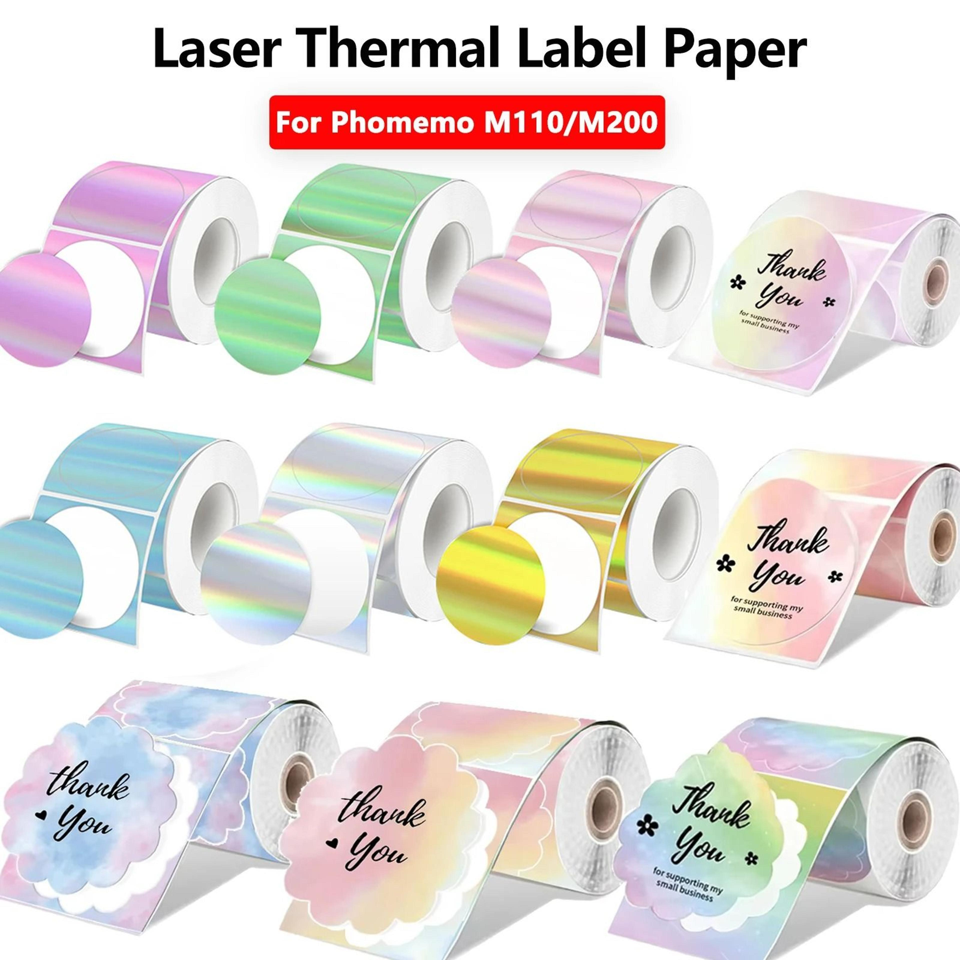 Laser Holographic  Patterned Transparent Thermal Label Rolls 0