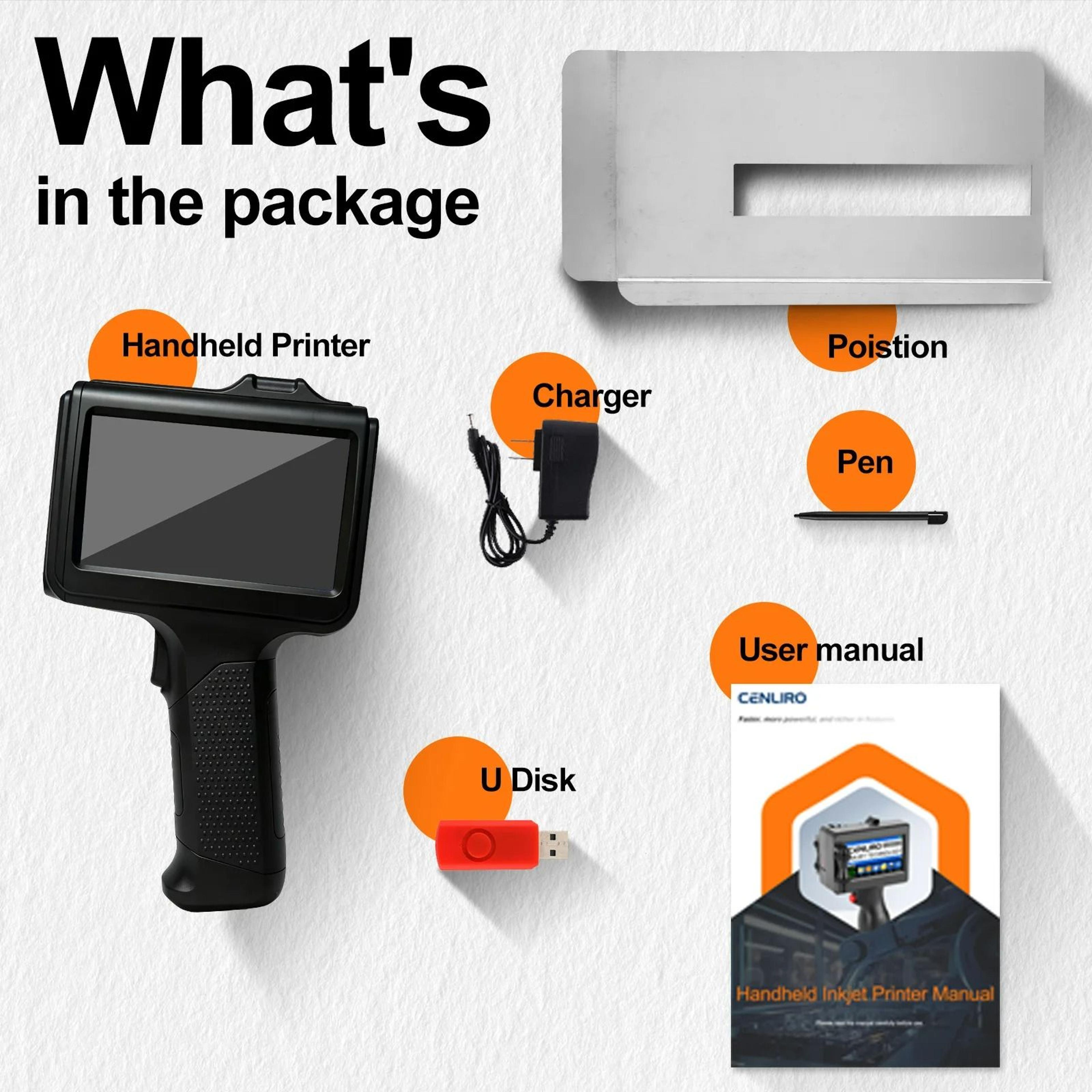 Industrial Handheld Inkjet Printer With FastDrying Black Ink 5