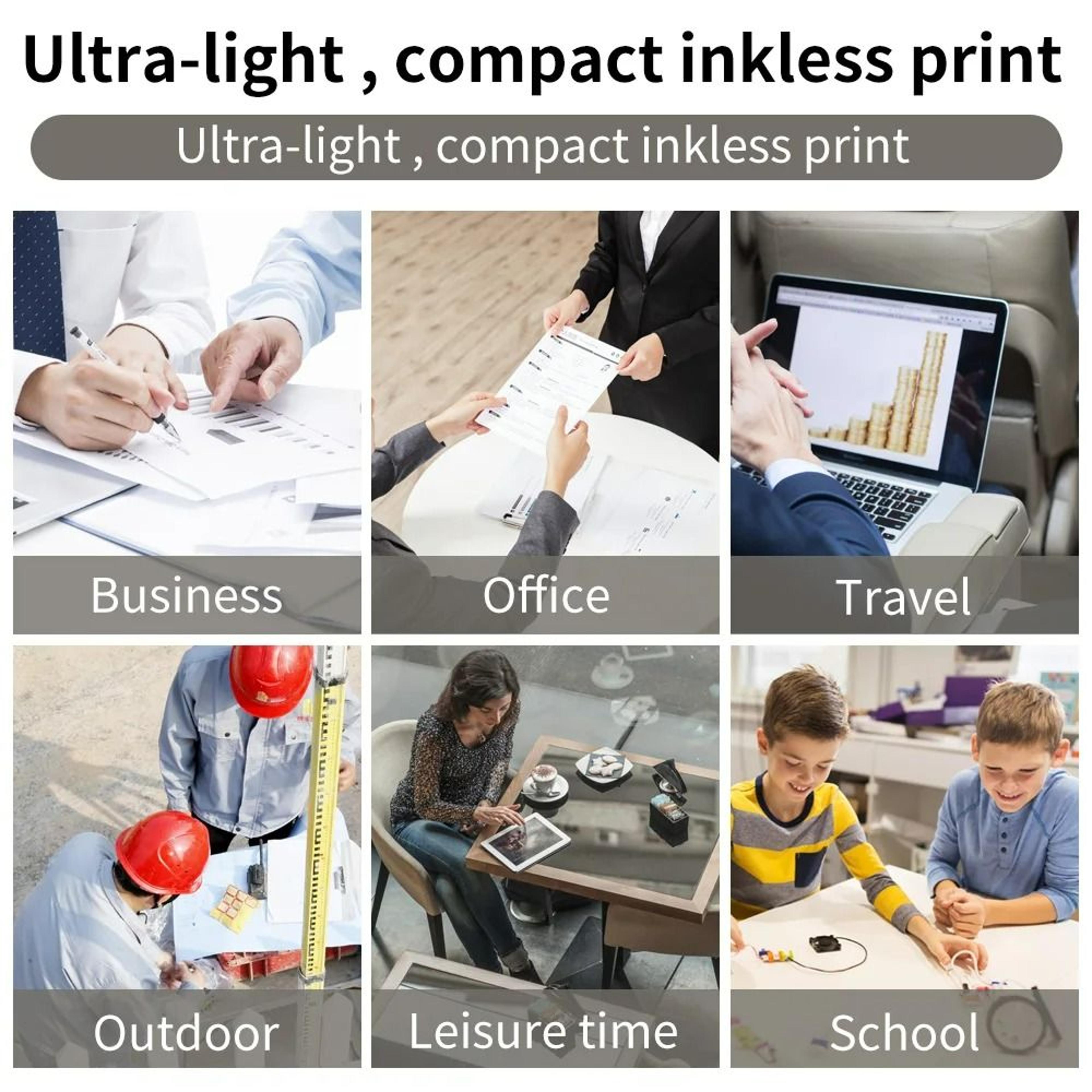 Portable Wireless Thermal A4 Document  Travel Printer 5