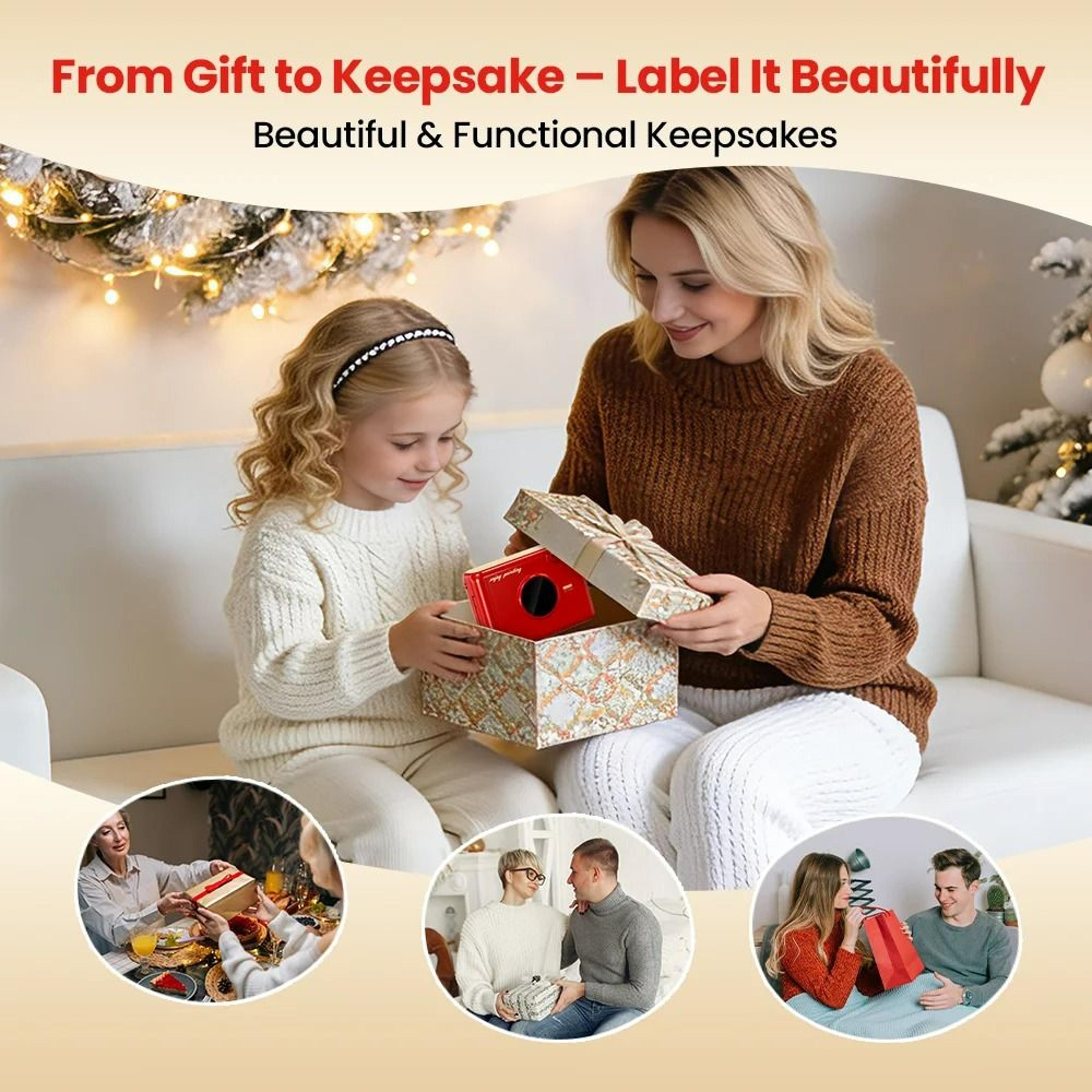 Portable Wireless Thermal Satin Ribbon  Label Printer 4