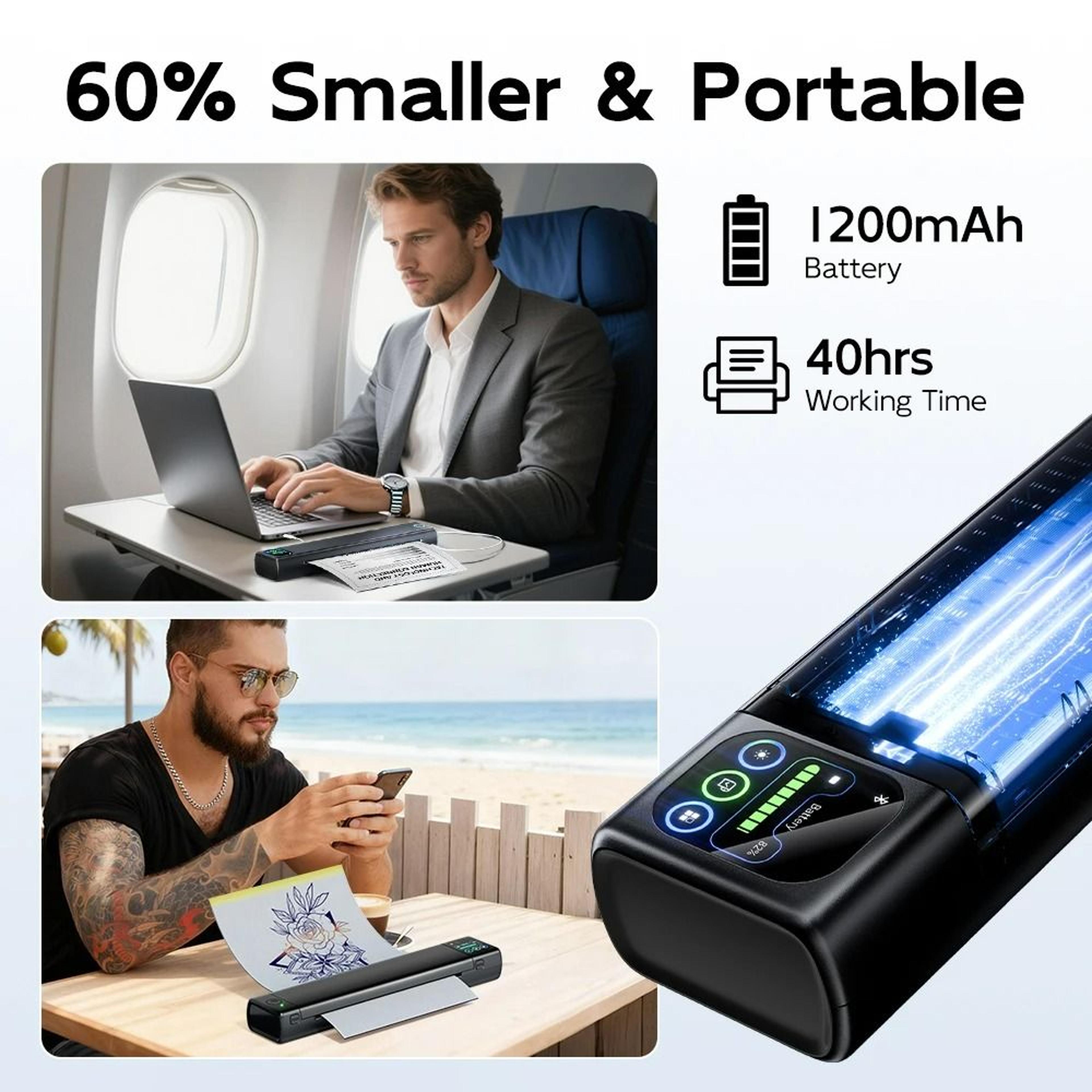 Wireless Touchscreen Tattoo Stencil Thermal Printer 6