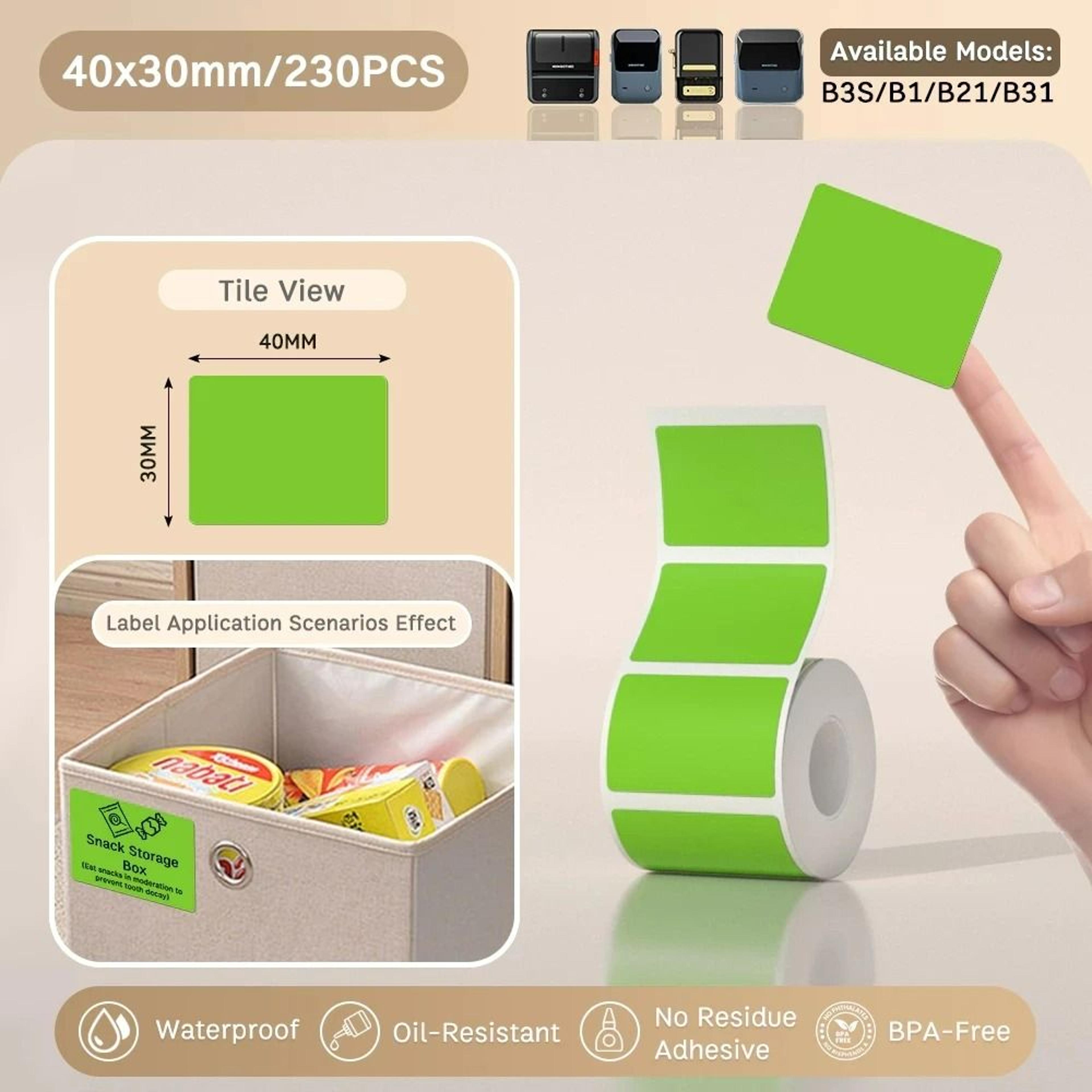 Waterproof Colored  Clear Direct Thermal Label Paper Rolls For NiiMbot B21 B203  B3S 8