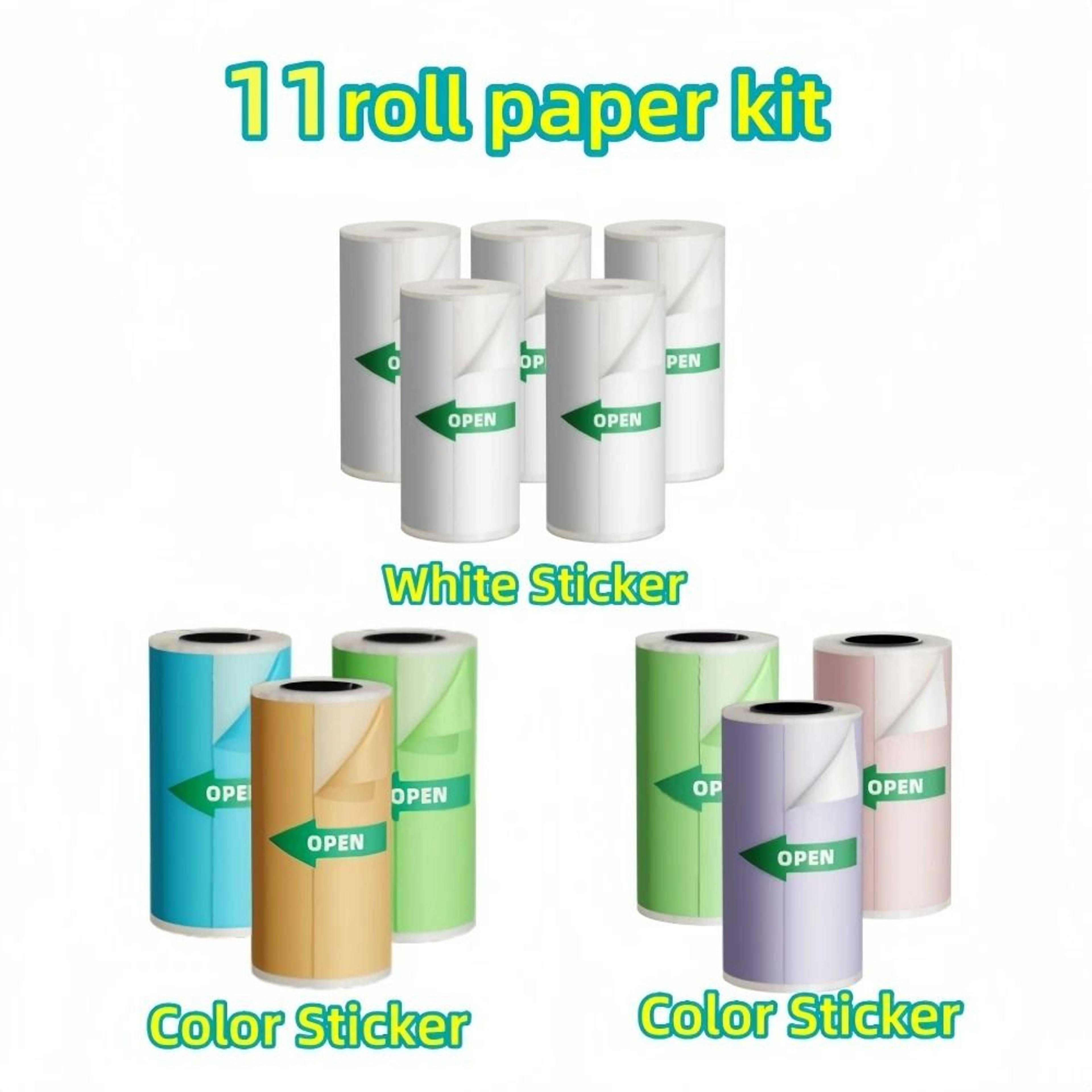 Universal 57mm Thermal Paper  Sticker Rolls For Mini Pocket Printers 6