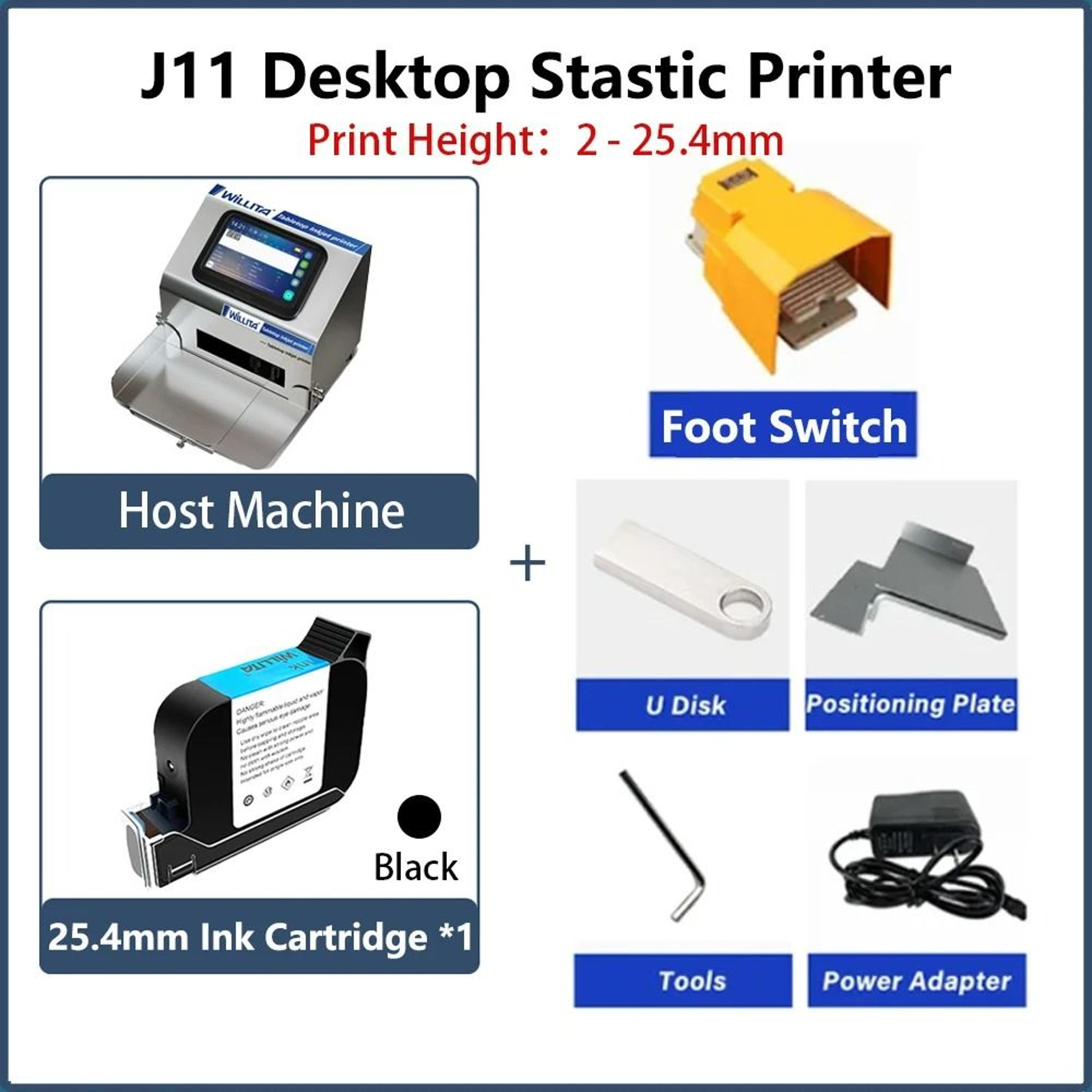 Desktop Static Intelligent Inkjet Printer 5Inch HD Touchscreen 11