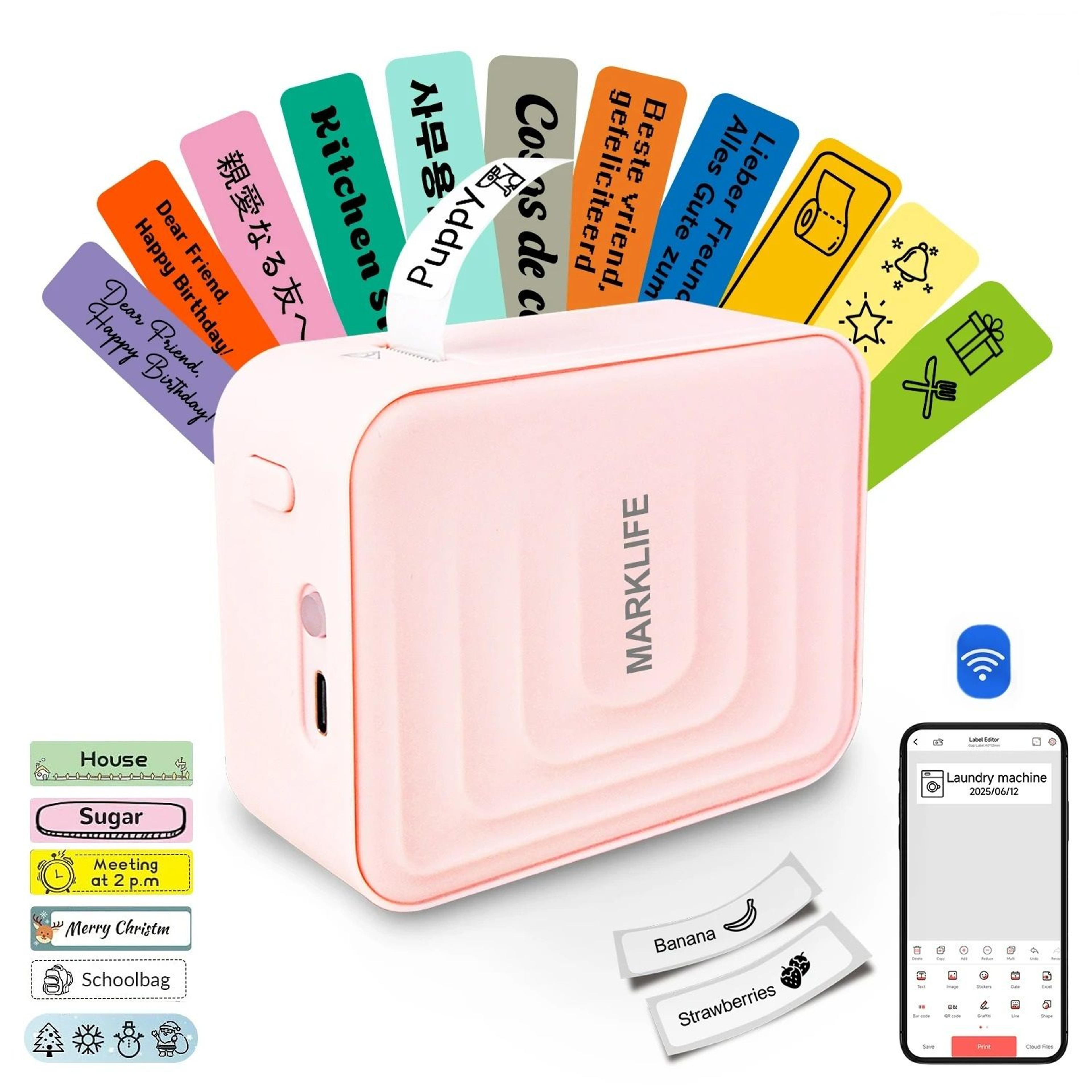 Mini Wireless Pocket Label Maker  DIY Thermal Printer 0